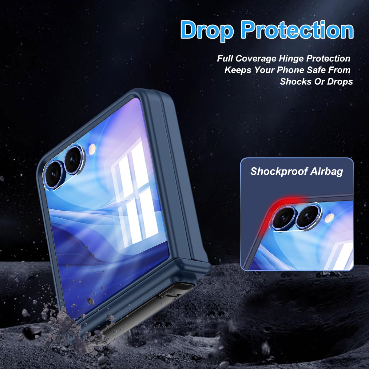 Hekodonk For Galaxy Z Flip 7 Case,[Compatible With Magsafe][Front Screen Protector][Stand][Hinge Protection],Hard Pc Matte Slim