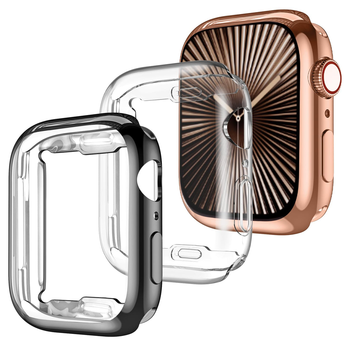 Geak 3 Pack Case Compatible With Apple Watch Series 10 42Mm Screen Protector,Soft Tpu Hd High Sensitivity Protective Cover With
