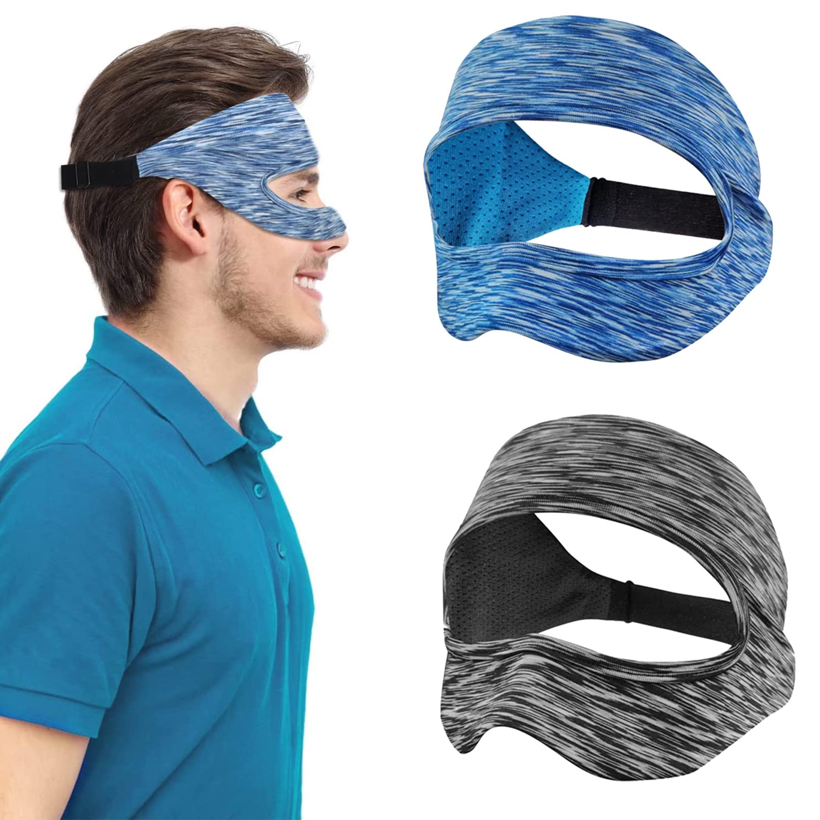 BiiKoon Vr Eye Mask Cover Adjustable Elastic Sweat Band Breathable Washable Facemask Cover VR Accessories for O-culus Quest 2/HT