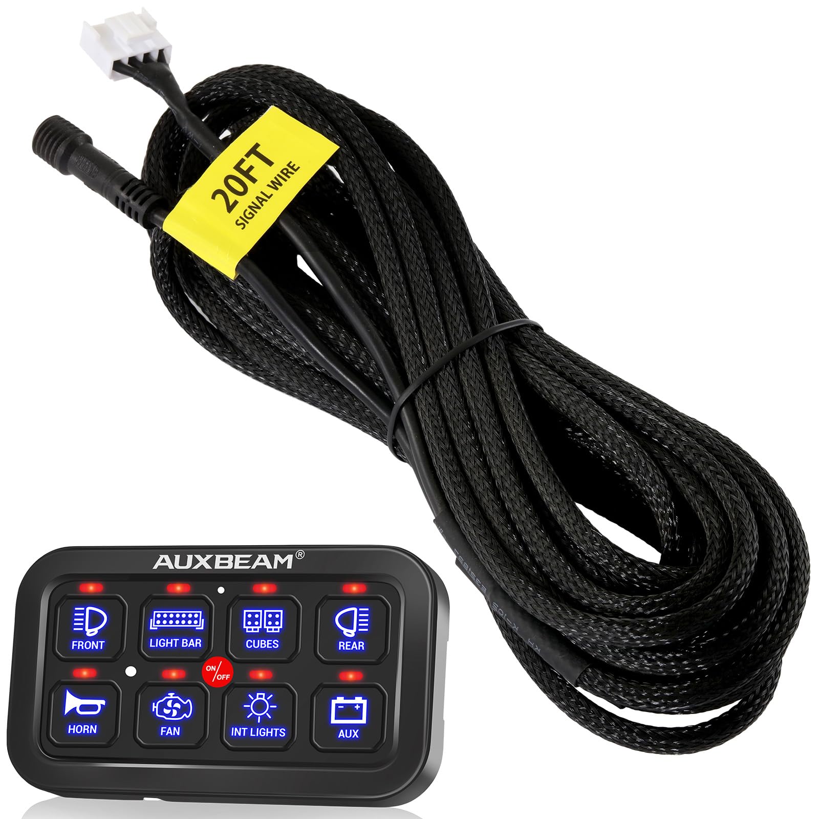 Auxbeam Extension Cable Switch Panel Extension Wire, 20FT