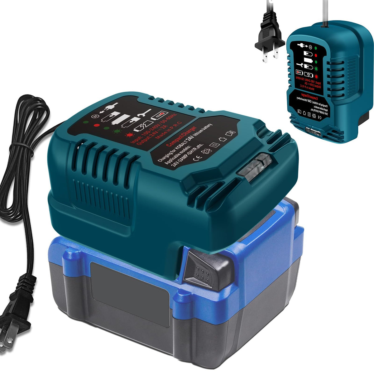 Fast Charger Replacement For Kobalt 24 Volt Max Battery Charger Compatible With Kobalt 24 Volt Max Kb624 03 Kb524 03 Kb424 03 Kb