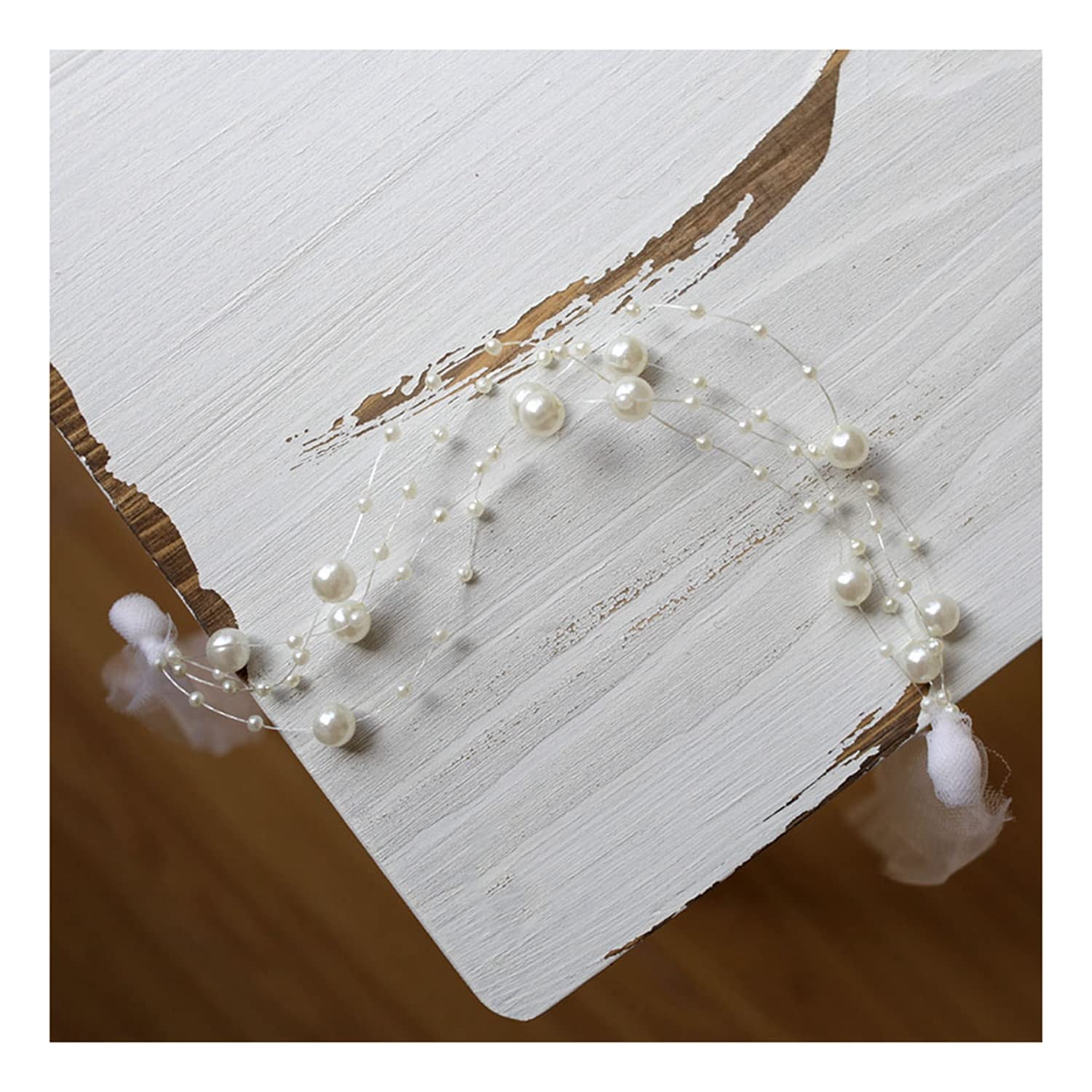 Honra Newborn Photography Props Pearl Headband Baby Photoshoots Posing Photo Tieback Hair Accessories(Cream)