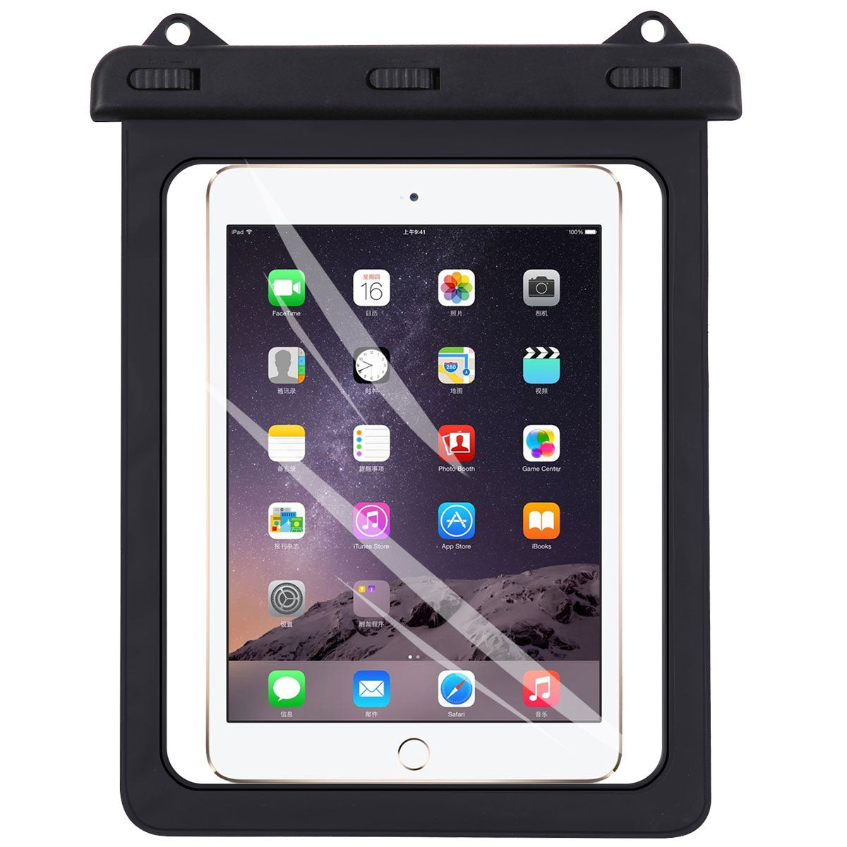 AICase Universal iPad Waterproof, Dry Bag Pouch for iPad Pro 10.5, New iPad 9.7 2017/2018, iPad Pro 9.7, iPad Air/Air 2, Tablets up to 11.5 Inch (Black)