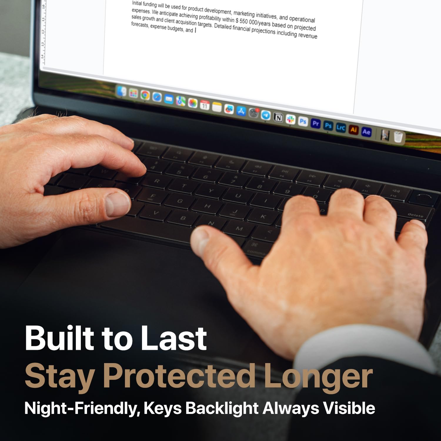 Kuzy Tinted Premium Macbook Pro 14 Inch Keyboard Cover M4 16 2025 2024 2023 M3 M2 M1 Pro Max - Macbook Air 13 Inch Keyboard Cove