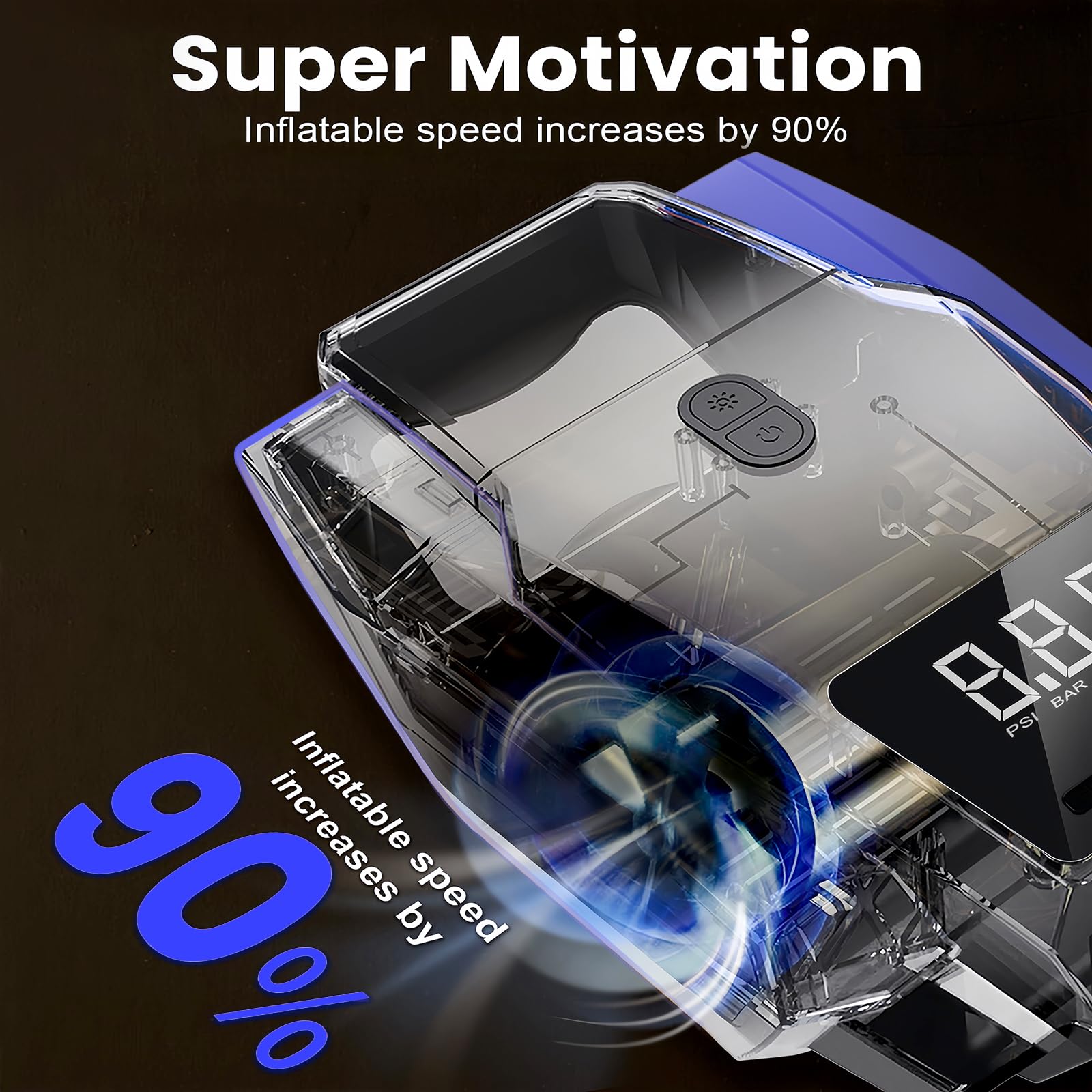 Tire Inflator Portable Air Compressor Pump - 150Psi 12V Dc Air Pump For Car Tires With Led Light, Auto Shutoff & Pressure Gauge