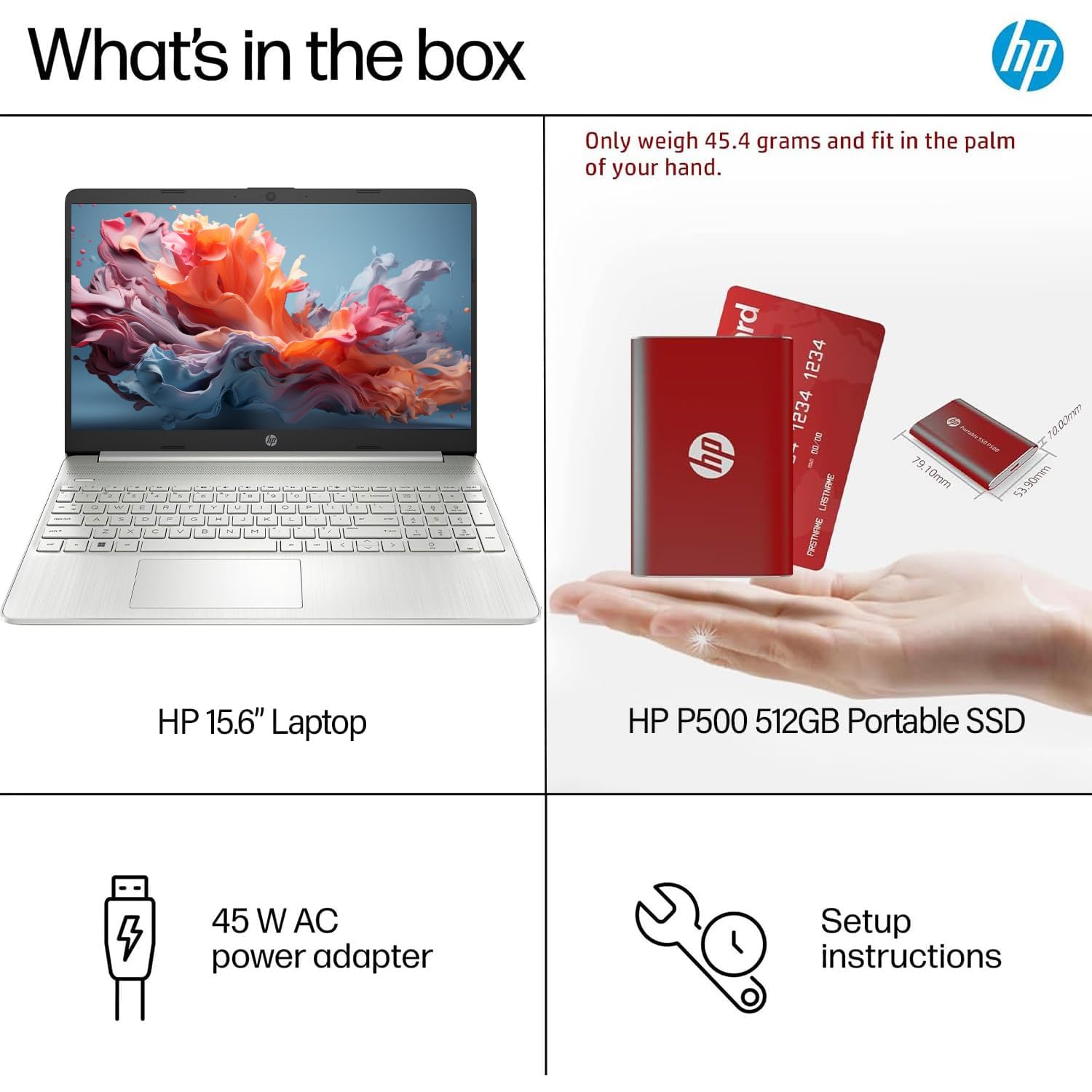 Hp 15.6 Touchscreen Laptop With 12 Months Microsoft, 64Gb Ram, 2.5Tb Ssd (2Tb Pcie Withhp P500 512Gb Portable Ssd), Intel Core 6