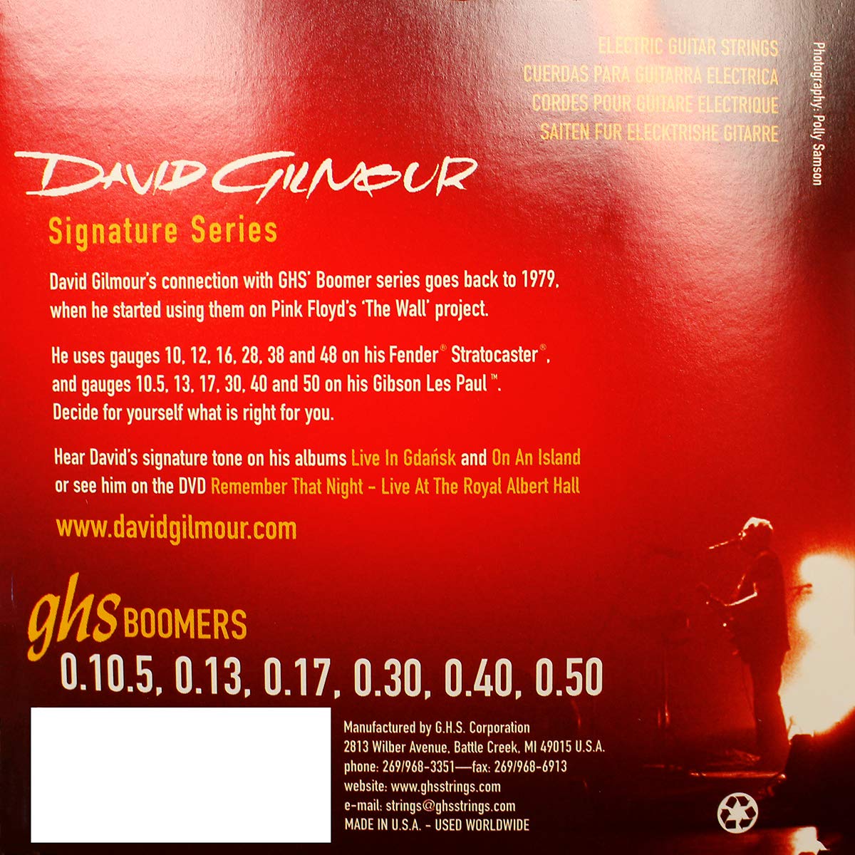 Ghs David Gilmour Signature Red Set   5 Sets