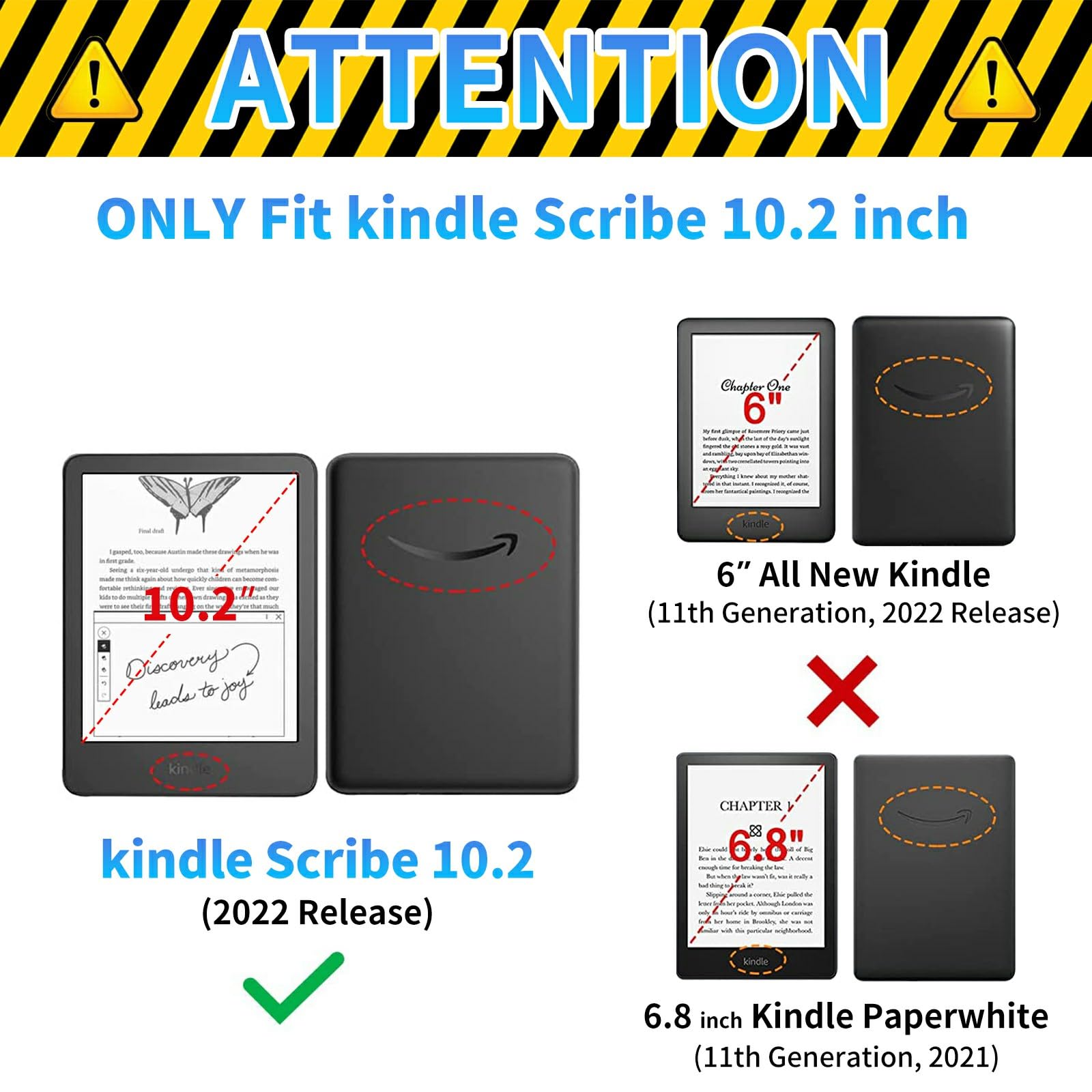 For Kindle Scribe Case For Kindle Scribe 10.2 Inch 2022 Release Pu Leather Slim Lightweight Multiple Angles Stand Smart Cover Wi