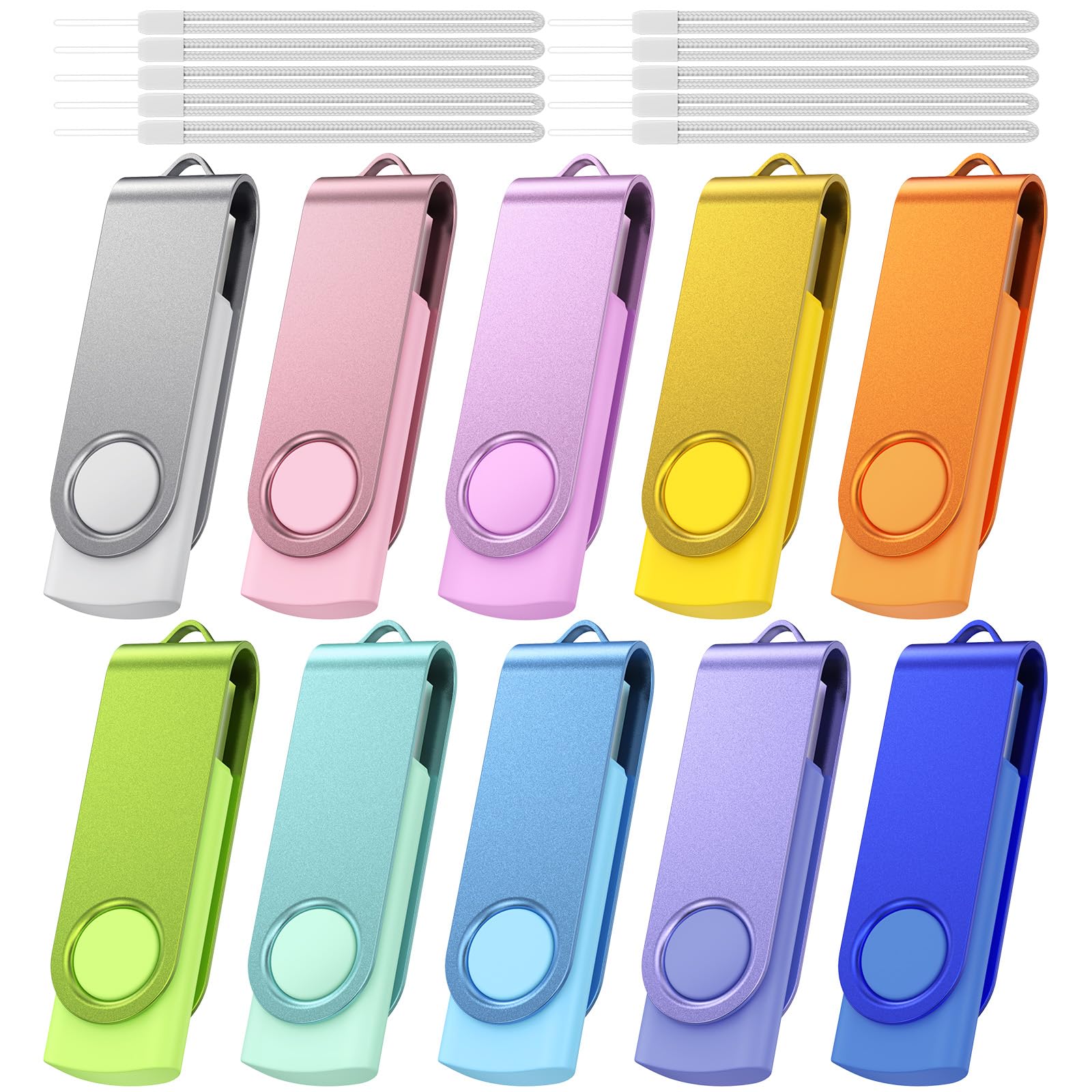 64Gb Flash Drive 10 Pack Thumb Drive High Capacity 64 Gb Usb Drives High Speed Usb 2.0 Memory Stick 64 Giga Jump Drive Pen Drive