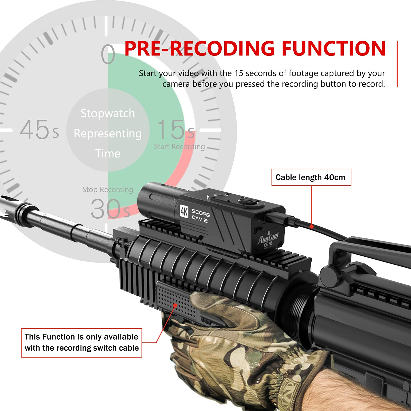 Runcam Scopecam2 4K Airsoft Camera Wifi Waterproof 4Xdigital Zoom Hd Mini Video Camera For Airsoft Paintball Hunting Tactical Tr