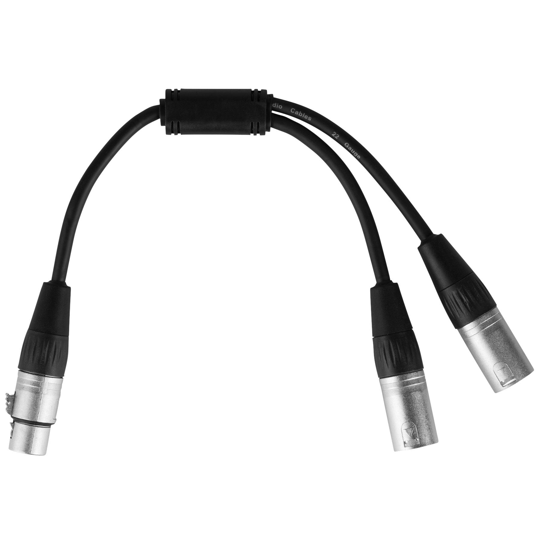 Talent Yxf2Xm01 Xlr Female To Dual Xlr Male Y Adapter Splitter Combiner Cable 1 Ft.