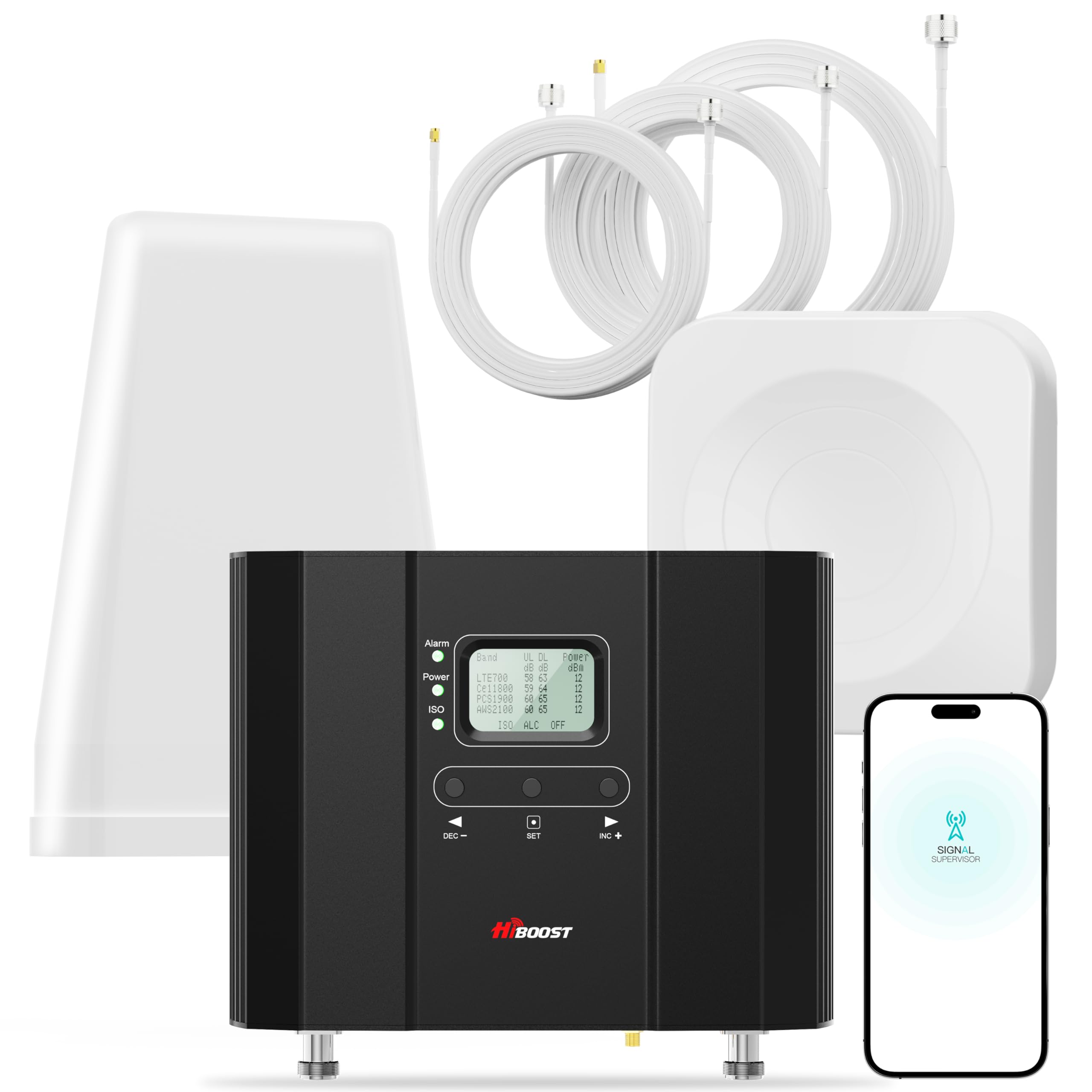 Cell Phone Booster Cover 6000 sq ft, Boost 5G 4G LTE Signal for All US Carriers, Cell Phone Signal Booster for Home Office, APP 