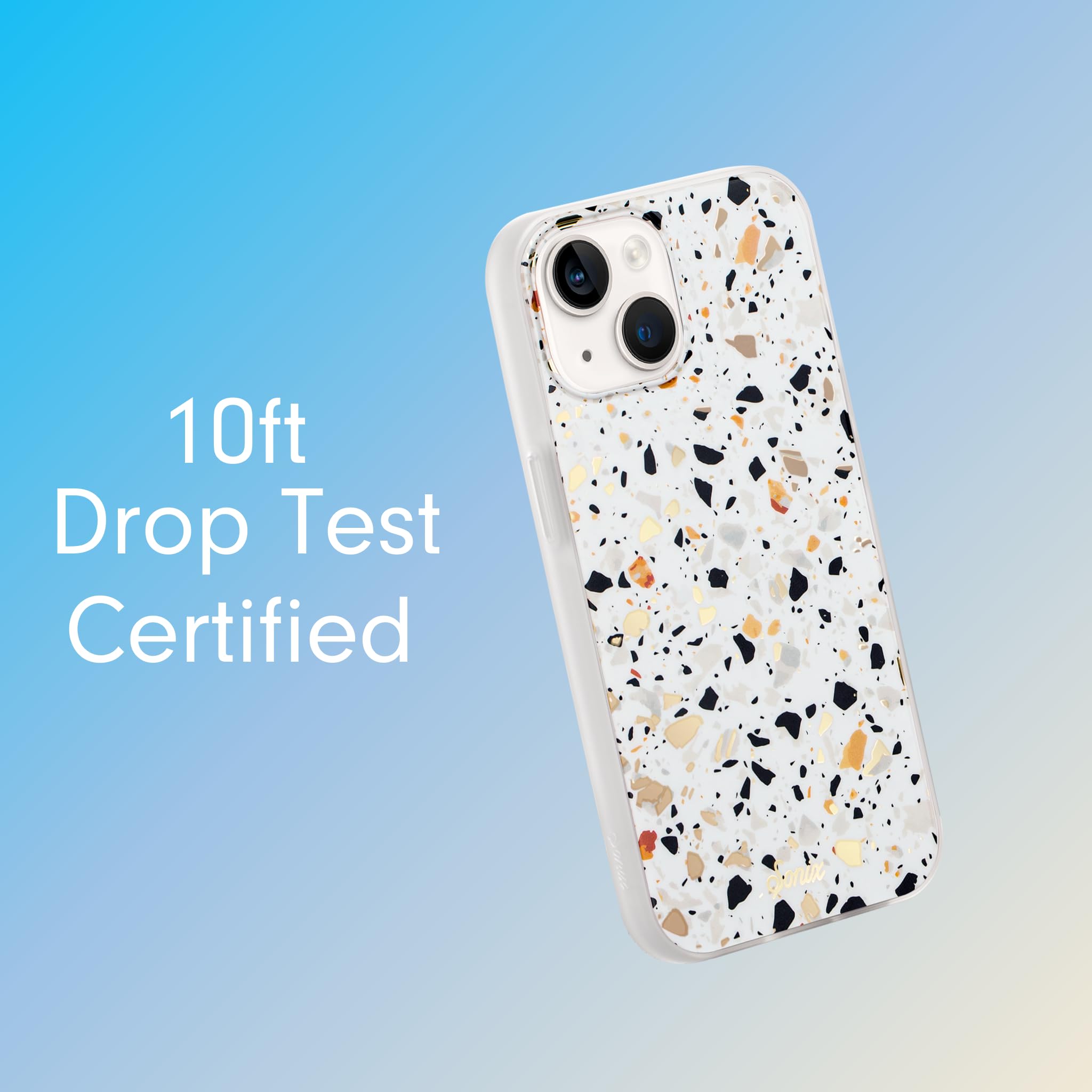 Sonix Case For Iphone 15 Plus, Iphone 14 Plus | Compatible With Magsafe | 10Ft Drop Tested | Marble Terrazzo Confetti