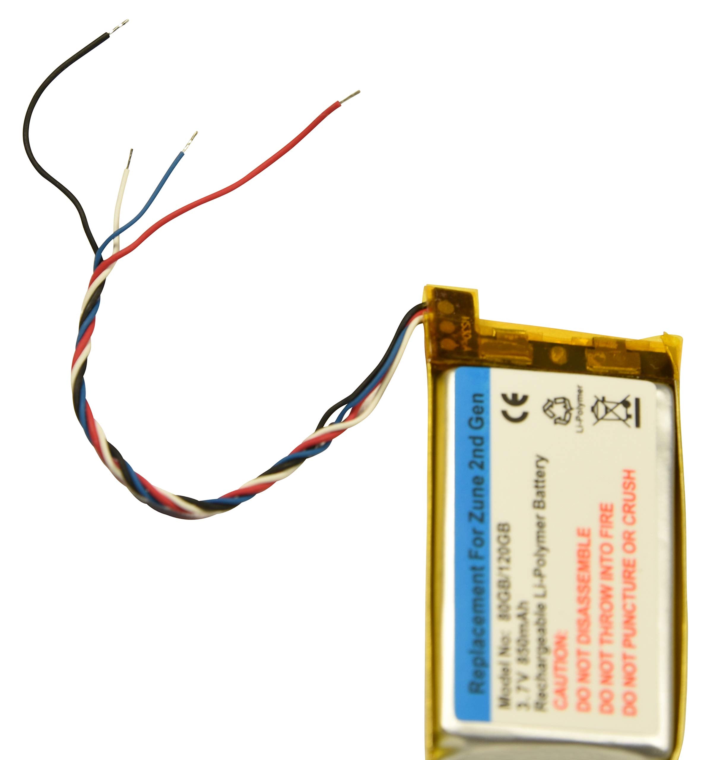 Wirelessfinest Replacement Battery For Microsoft Zune 80Gb 120Gb 2Nd Gen 850Mah Repair Part (Battery Only No Tool)