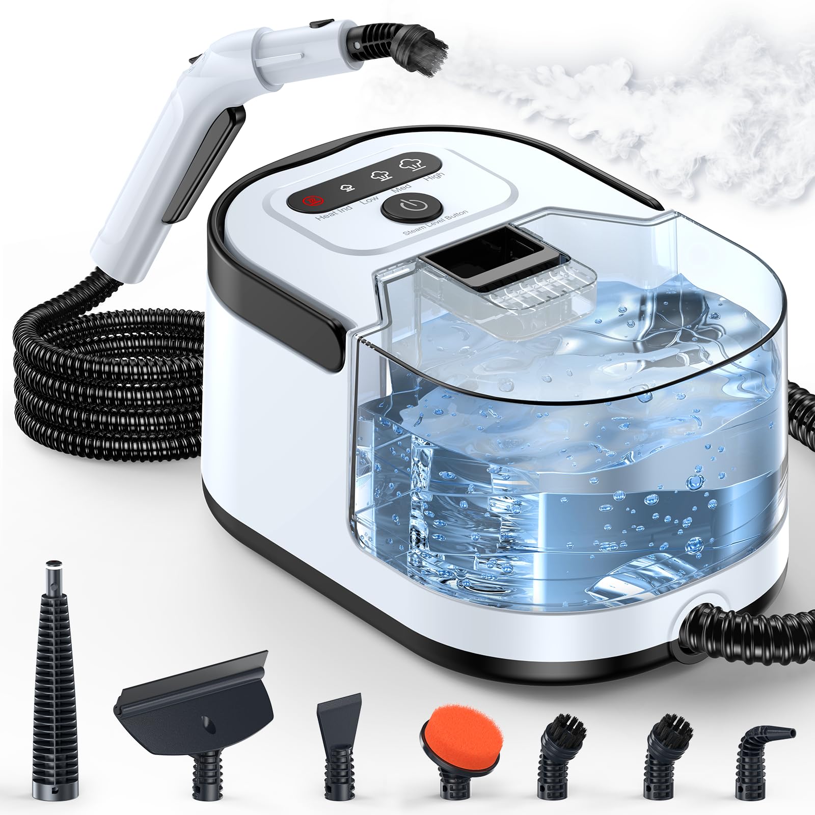 Handheld Steam Cleaner, Portable Deep Cleaning Steamer for MultiSurface