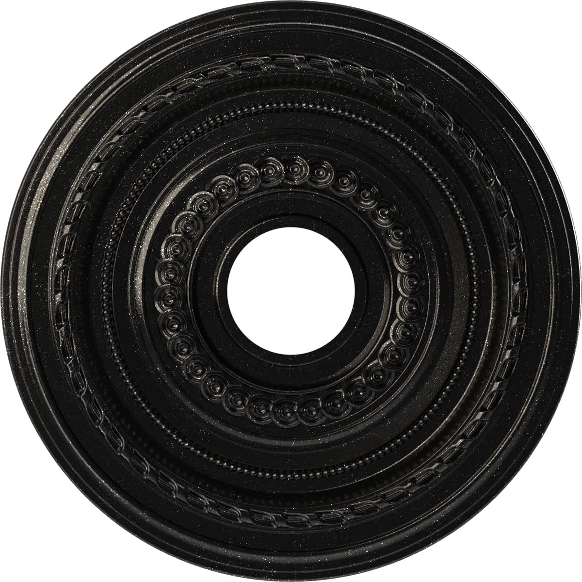 Ekena Millwork Cmp16Coagx Cole Thermoformed Pvc Ceiling Medallion (Fits Canopies Up To 4 1/2''), 16''Od, Textured Metallic Galax