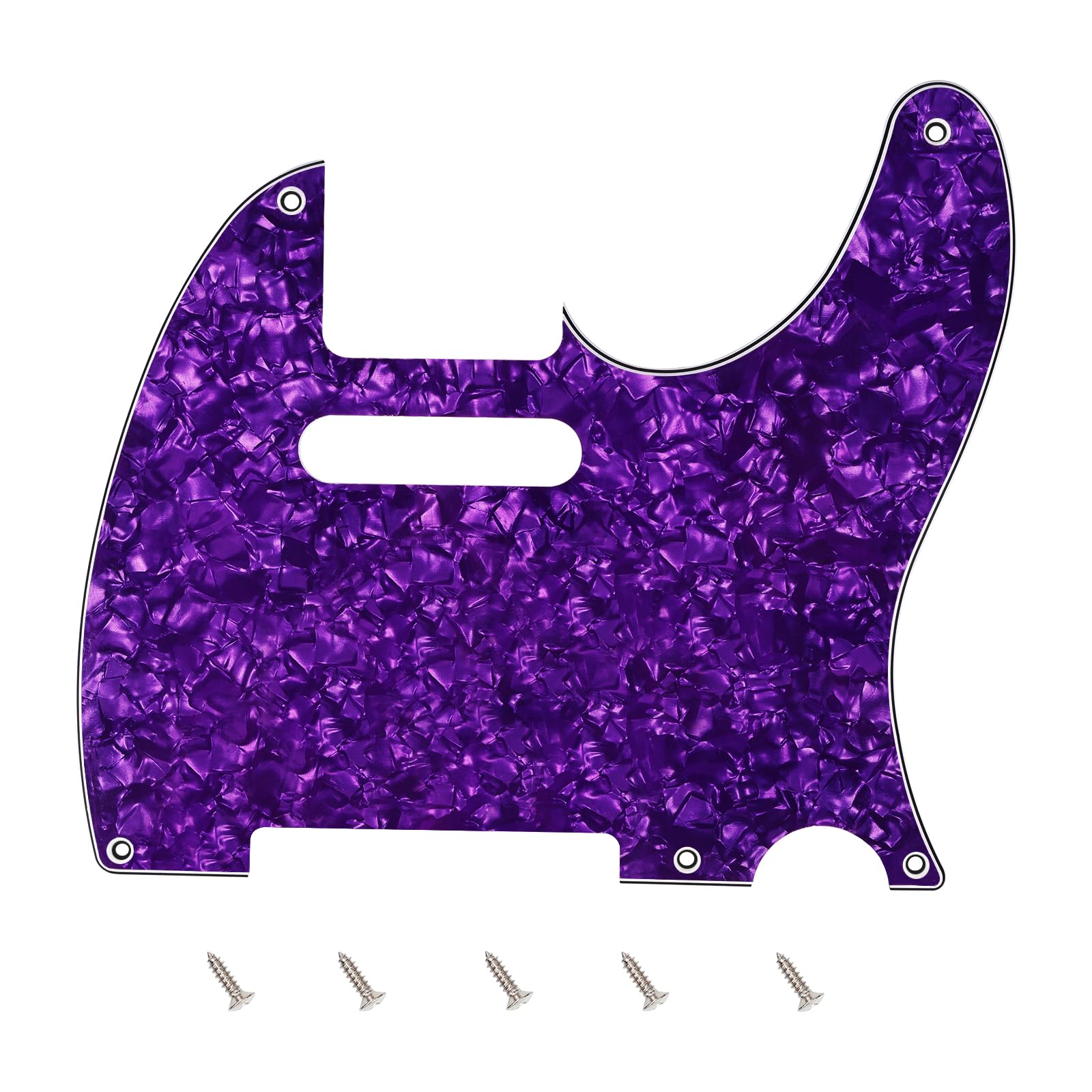 Banworks Vintage 5-Hole Tele Pickguard 4 Ply Electric Guitar Pickguard Scratch Plate for USA/Mexican Vintage Style Fender Tele T