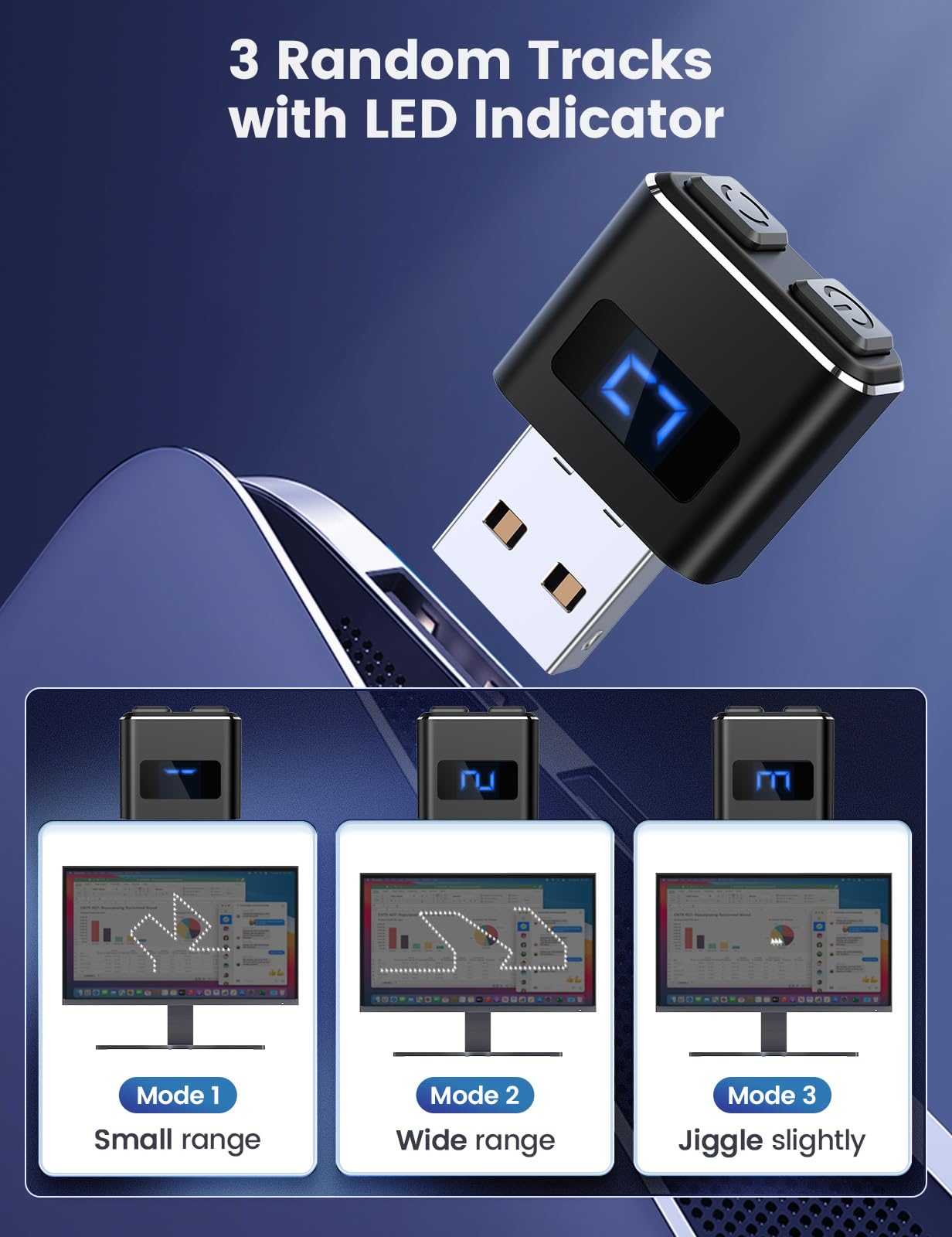 Meatanty Metal Tiny Mouse Jiggler, Usb Mouse Mover Undetectable, Automatic Shaker With Separate Mode And On/Off Buttons, Mouse M