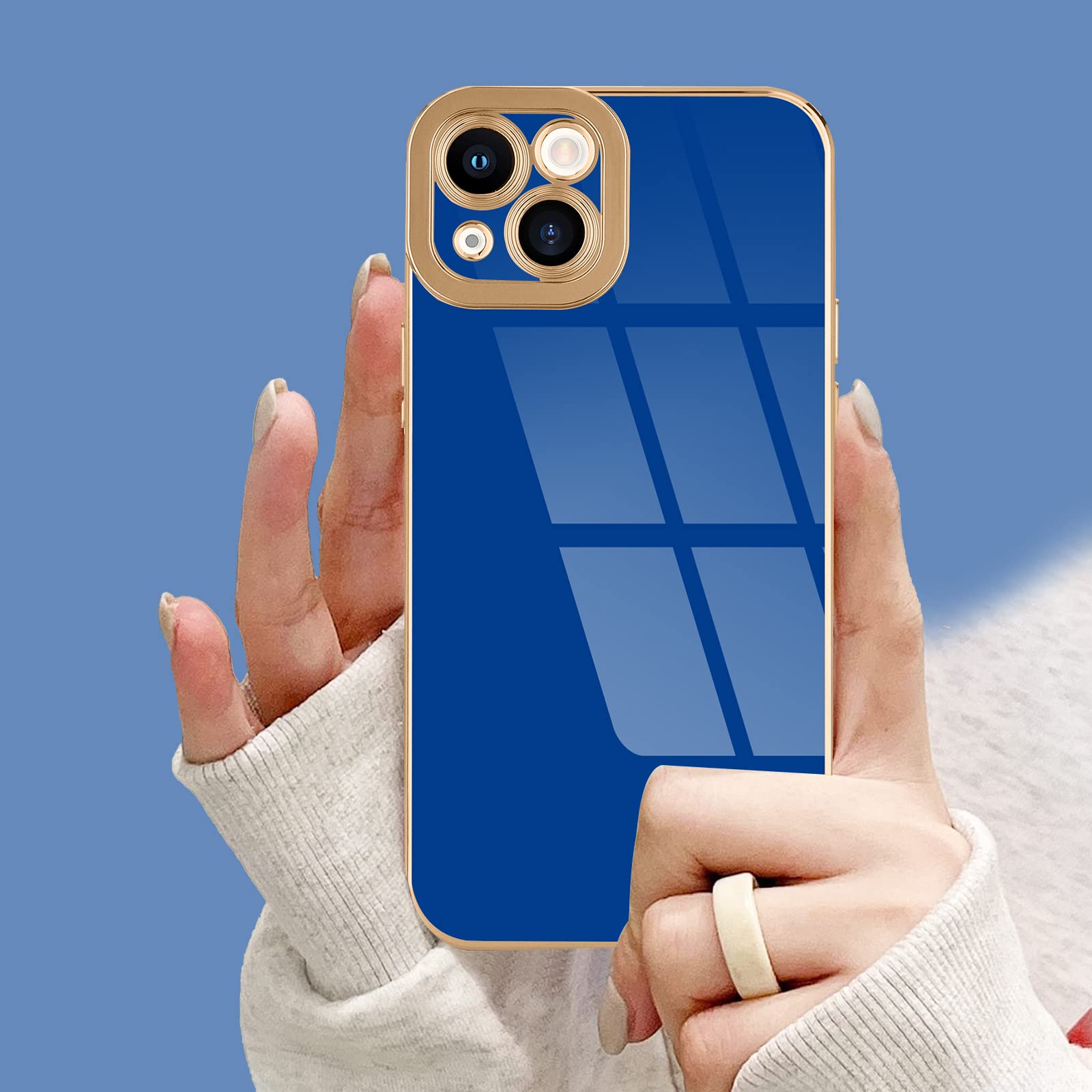 Lafunda For Iphone 14 Case, Cute Slim Soft Silicone Shockproof Phone Cover For Women Girls Anti Scratch Camera Protective Luxury