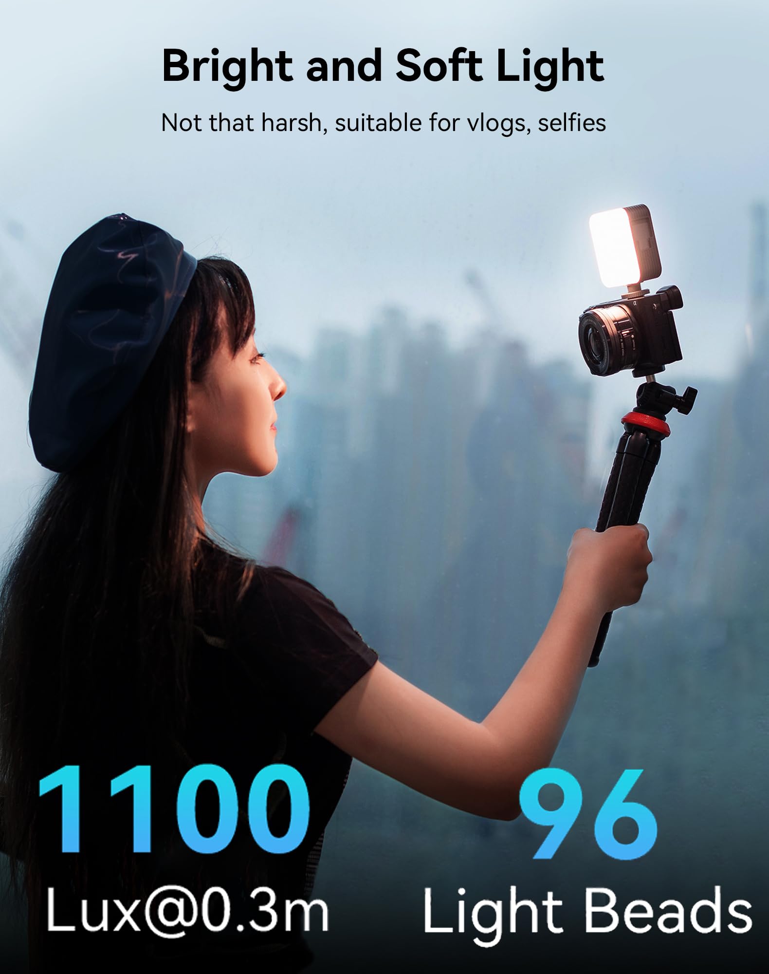 Smallrig P96 Led Video Light, Portable Camera Lights, 96 Led Beads For Photography Video Lighting, Rechargeable 2200Mah Cri 95+