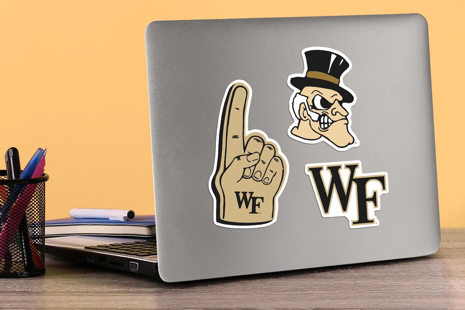 Wake Forest University 9Ct Vinyl Large Deluxe Stickers Variety Pack   Laptop, Water Bottle, Scrapbooking, Tablet, Skateboard, In