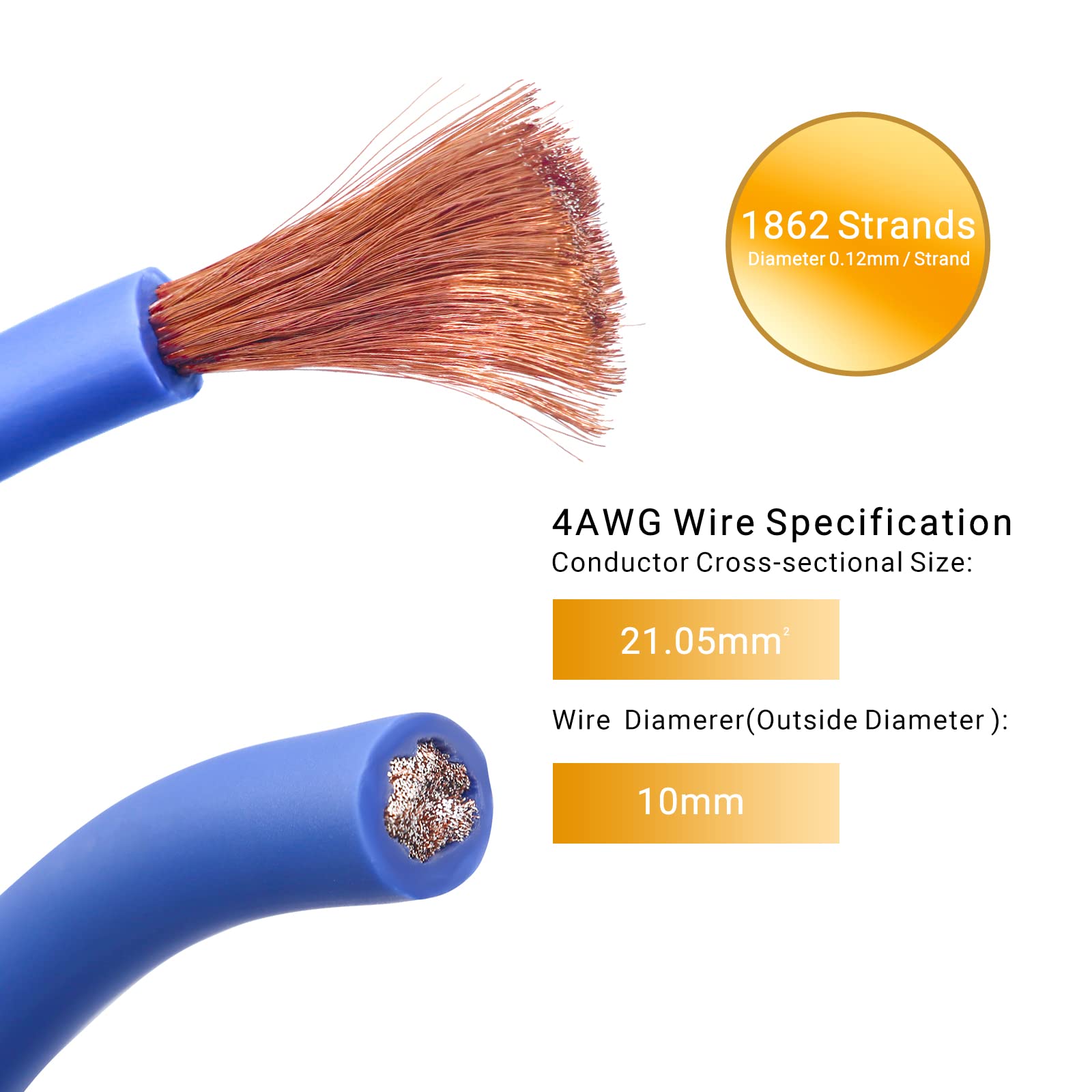 Recoil Rck44 True 4 Gauge Complete 4 Channel Cca Amplifier Wiring Kits With Ofc Rca Cable