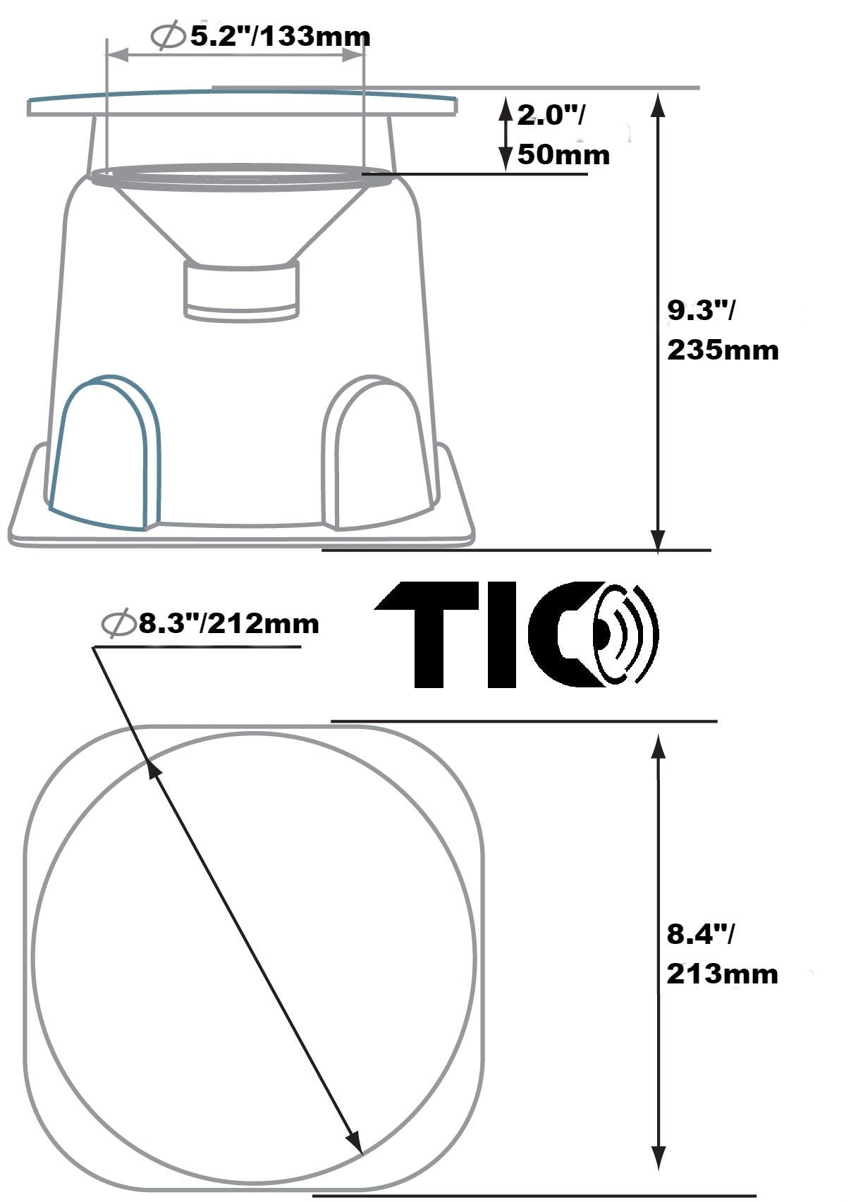Tic Gs5 5' Compact Outdoor Weather Resistant Omnidirectional In Ground Speakers (Pair)