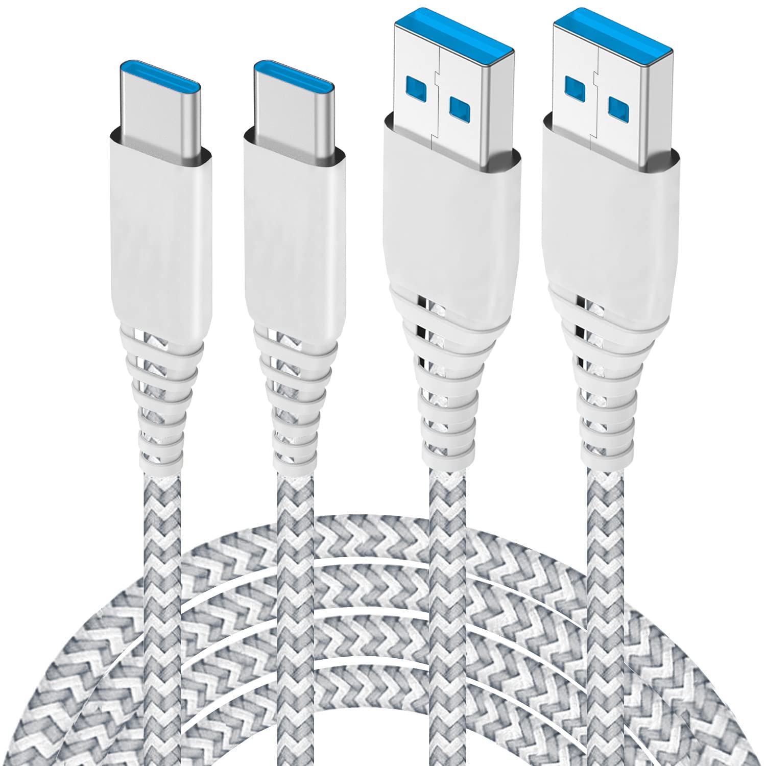 Hnglpow Usb C Charger Cable 2 Pack, 10Ft, Fast Charging For Samsung Galaxy S20 S21 S10 A50 A70, Compatible With Most Usb C Devic