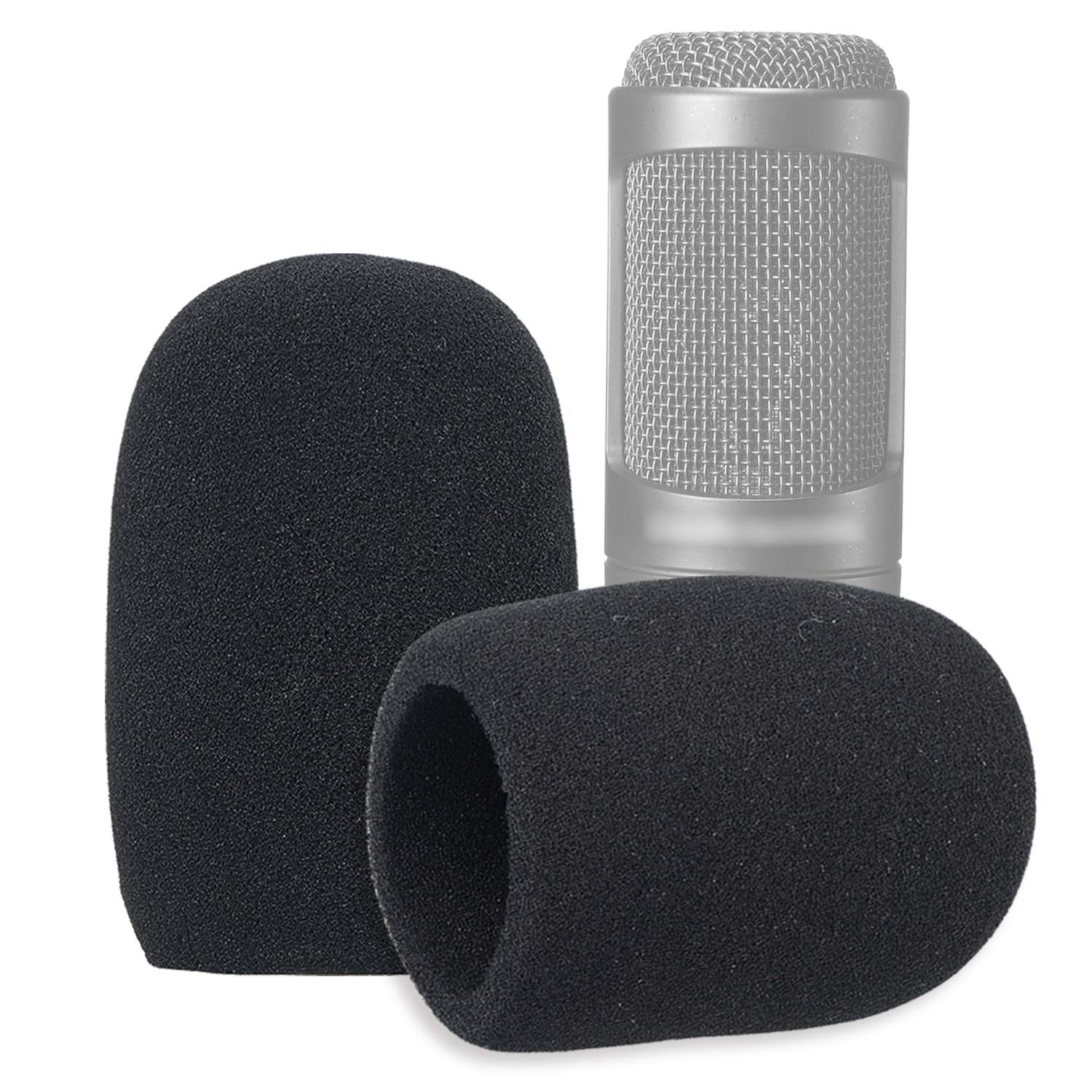 SUNMON Windscreen Foam Cover, Windscreen Pop Filter for Audiotechnica AT2020 Condenser Studio Microphone (2 PACK)