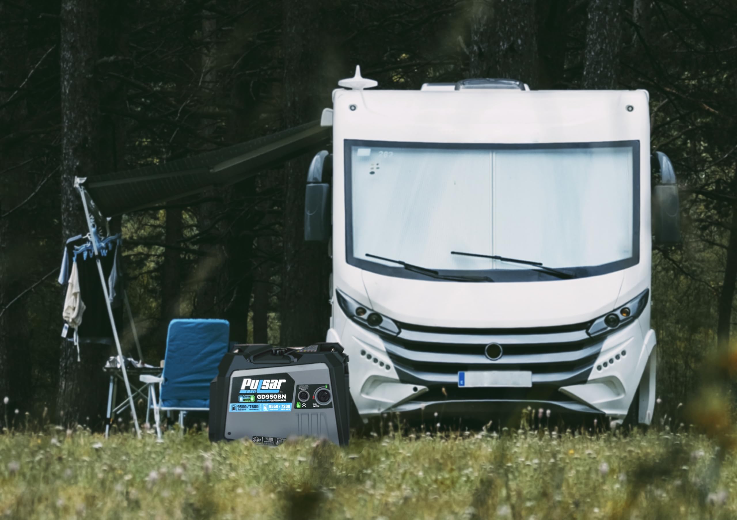 Pulsar G12Kbn Sg Heavy Duty Portable Dual Fuel Generator   9500 Rated Watts & 12000 Peak Watts   Gas & Lpg   Electric Start   Tr