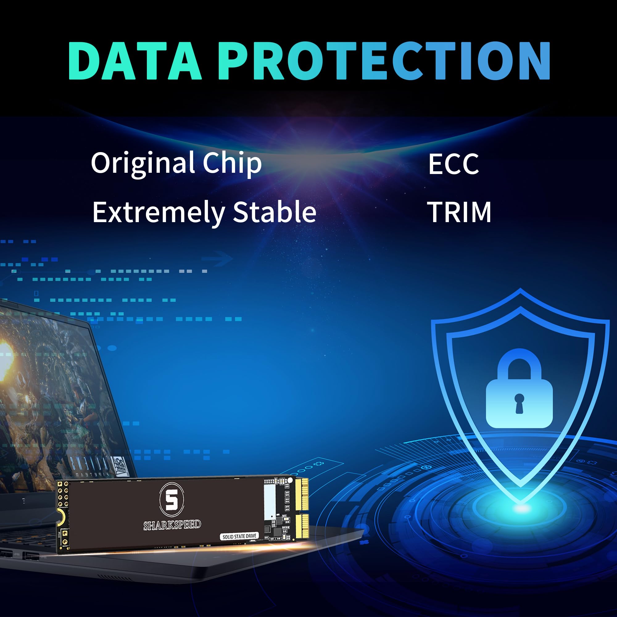 Sharkspeed Ssd 2Tb Nvme Replacement For Macbook Air A1465 A1466(2013 2015,2017), Macbook Pro A1502 A1398(Retina 2013 2015), Imac