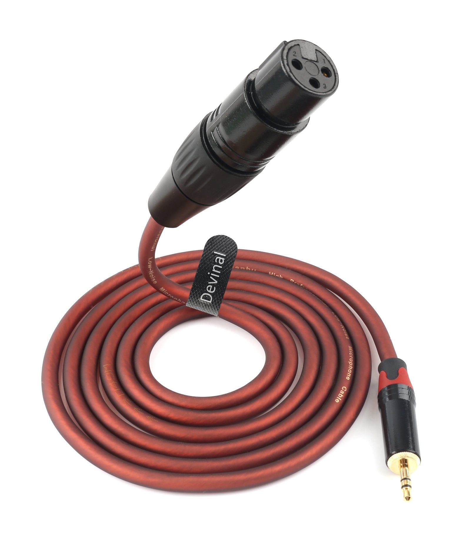 Devinal XLR to 1/8 Microphone Cable - 3.5mm to XLR Female Adapter, 6 Feet for Computer, Speakers