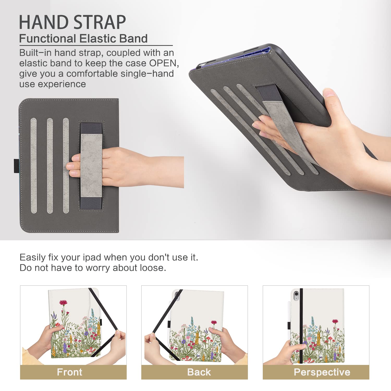 Case For Ipad 10Th Generation Case, For Ipad Case 10Th Generation Women Girls Shockproof Case With Pencil Holder, Multi Angle Ad