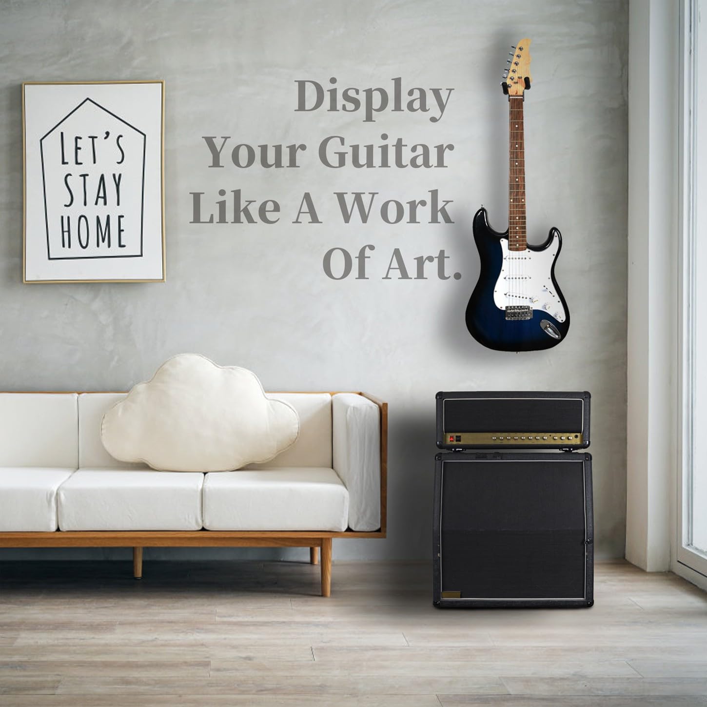 Wogod Guitar Wall Mount Hangers 5 Pack Hanging Guitar Mount For Acoustic Electric Guitar Hanger Wall Mount