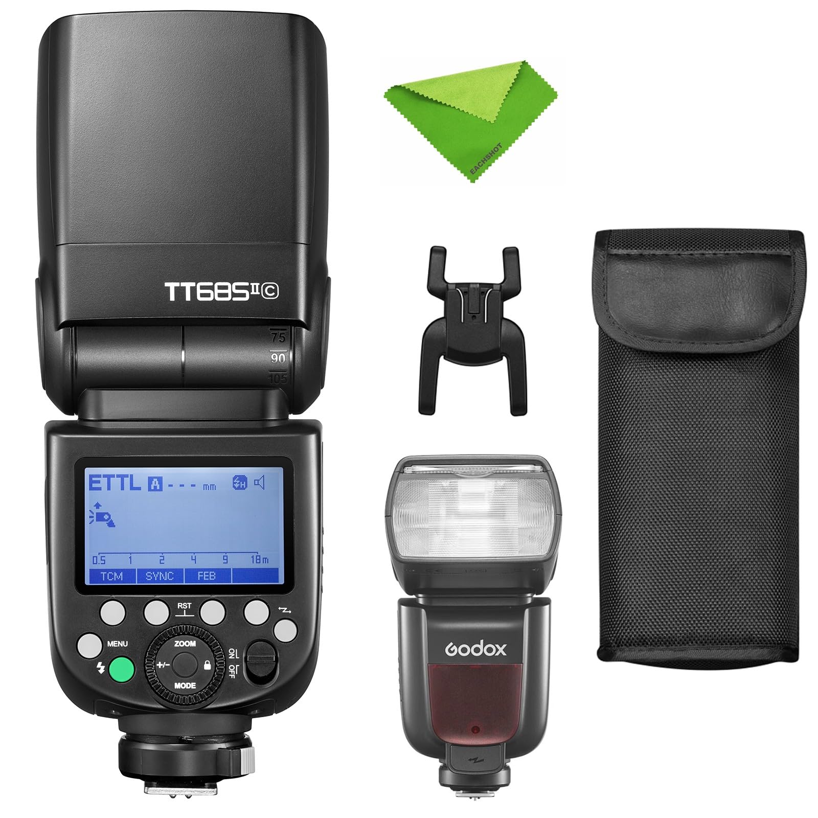 Godox Tt685Ii C Flash For Canon Speedlight Camera Flash E Ttl Speedlite High Speed Sync, 2.4G Wireless X System Compatible For Canon Flash 5D Mark Iv 6D Mark Ii 7D 90D 250D R5 850D (Upgraded Tt685C)