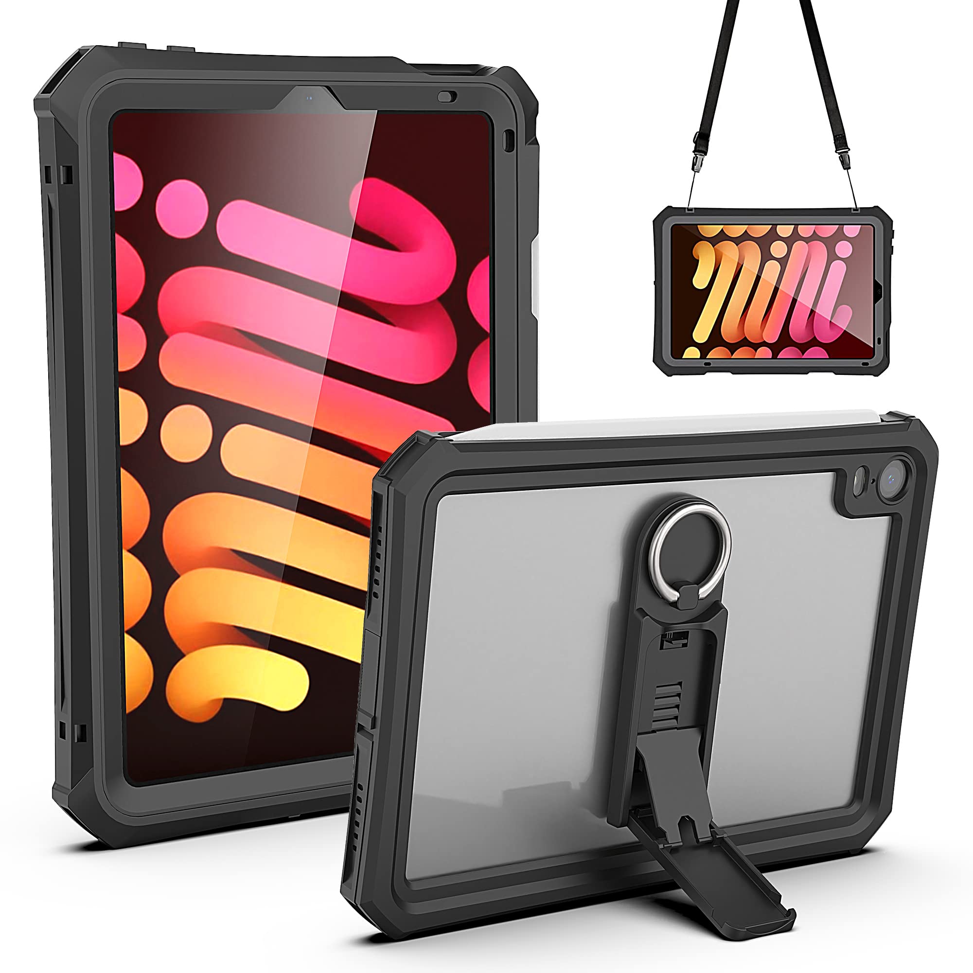 Vggnuu Ipad Mini 6 Case/Ipad Mini 7 (A17 Pro) Case,Dustproof, Shockproof Case Cover With 360 Full Body Protection,Waterproof Cas