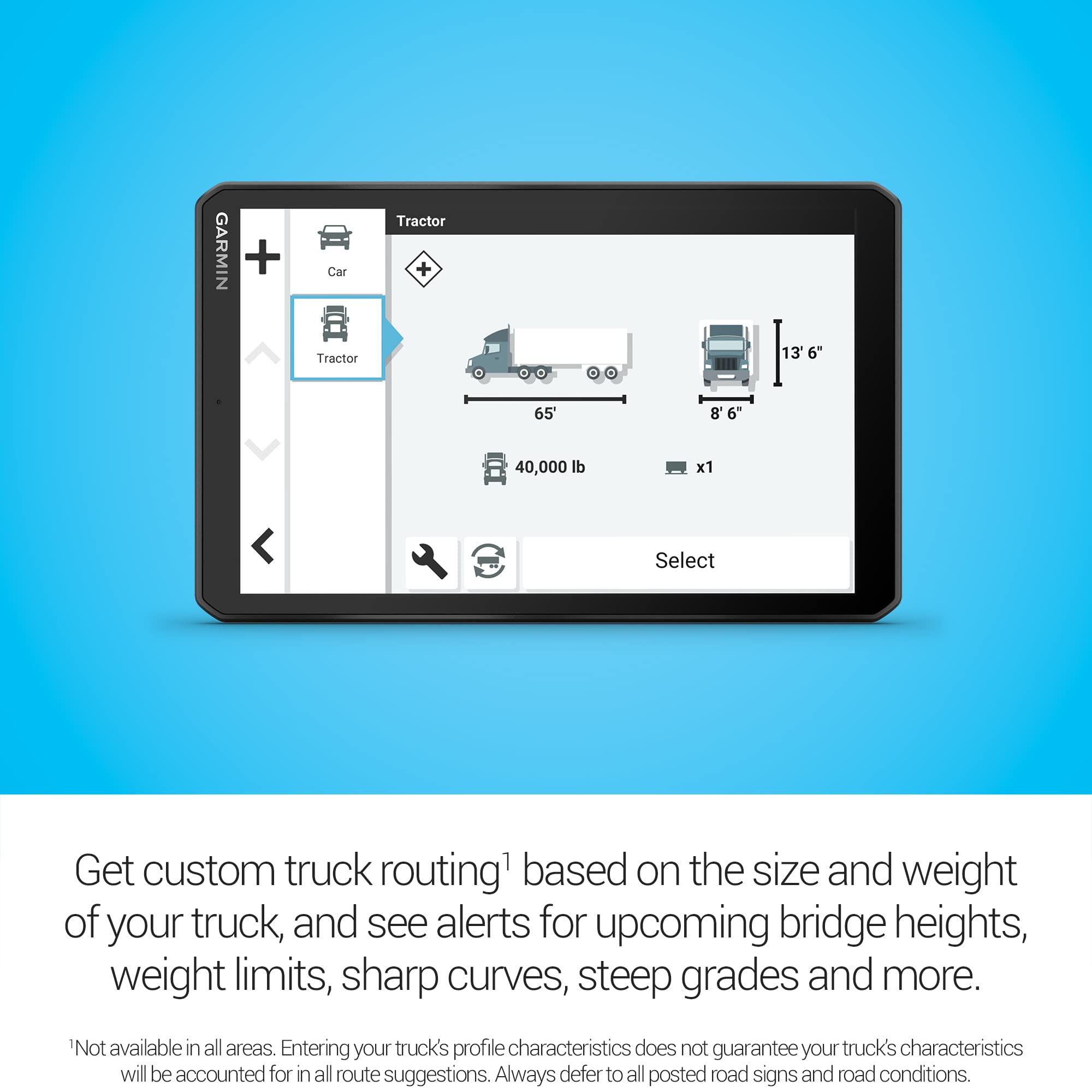 Garmin Dezl Otr810, Large, Easy To Read 8    Gps Truck Navigator, Custom Truck Routing, High Resolution Birdseye Satellite Image