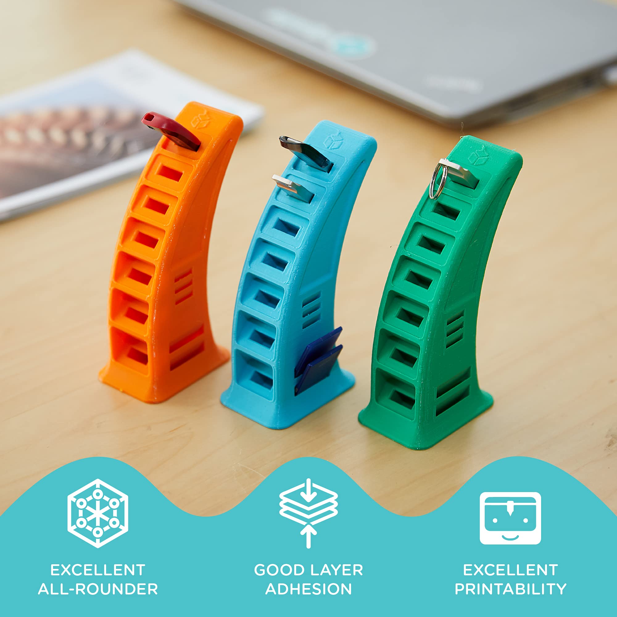 Polymaker Petg Filament 1.75Mm, 1Kg Strong Petg 3D Printer Filament Teal   Polylite Petg Cyan 3D Printing Filament 1.75Mm Turquo