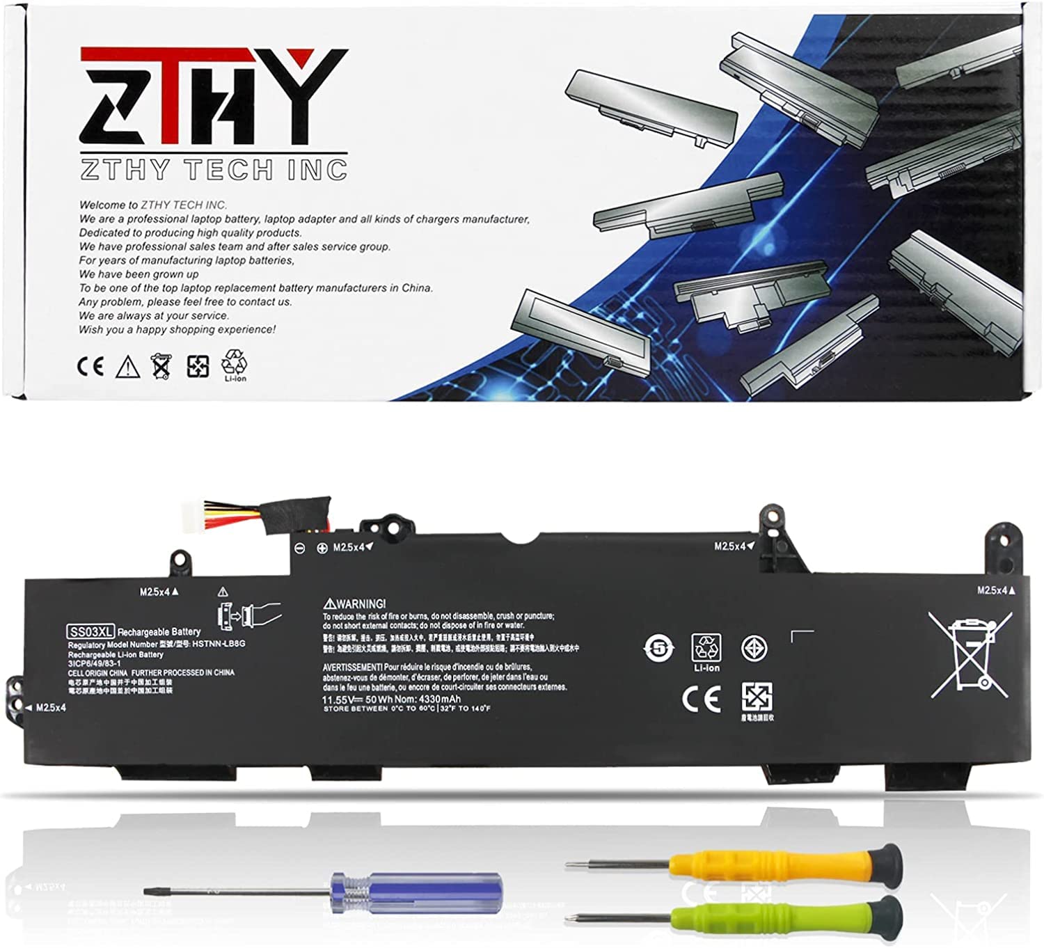 Zthy Ss03Xl Laptop Battery Replacement For Hp Elitebook 730 735 740 745 830 836 840 846 G5 Elitebook 735 745 830 840 G6 Zbook 14