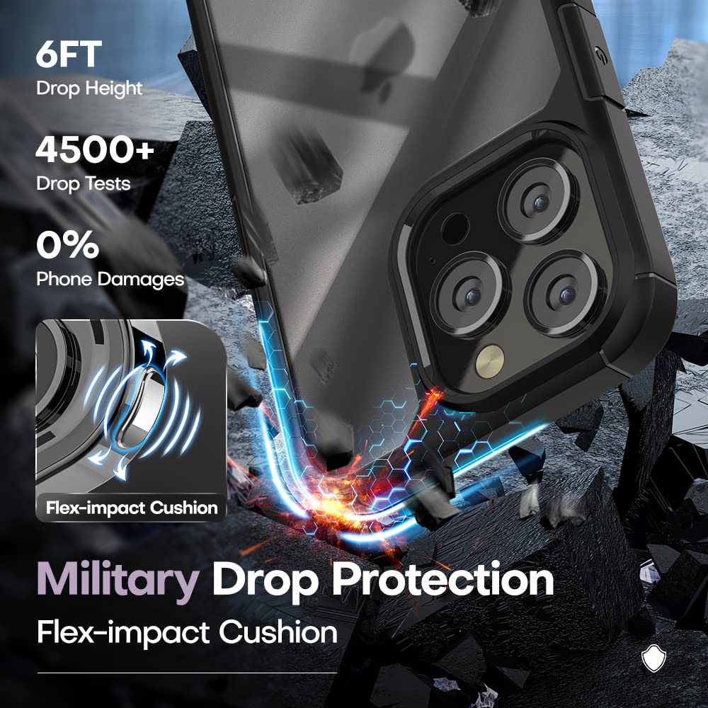 Tauri For Iphone 13 Pro Max Case, [Not Yellowing] [Military Grade Drop Protection] Shockproof Phone Lanyard Case For Iphone 13 P