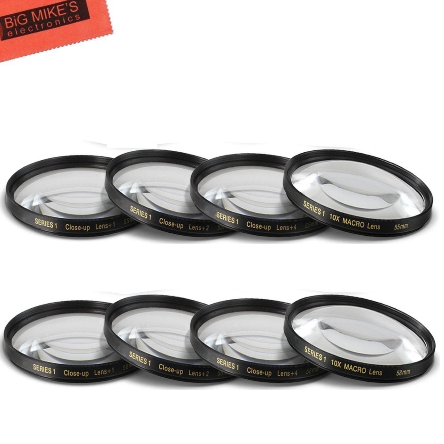 55Mm And 58Mm Close Up Filter Set (+1, +2, +4 And +10 Diopters) Magnification Kit For Nikon D5600, D3400 Dslr Camera With Nikon