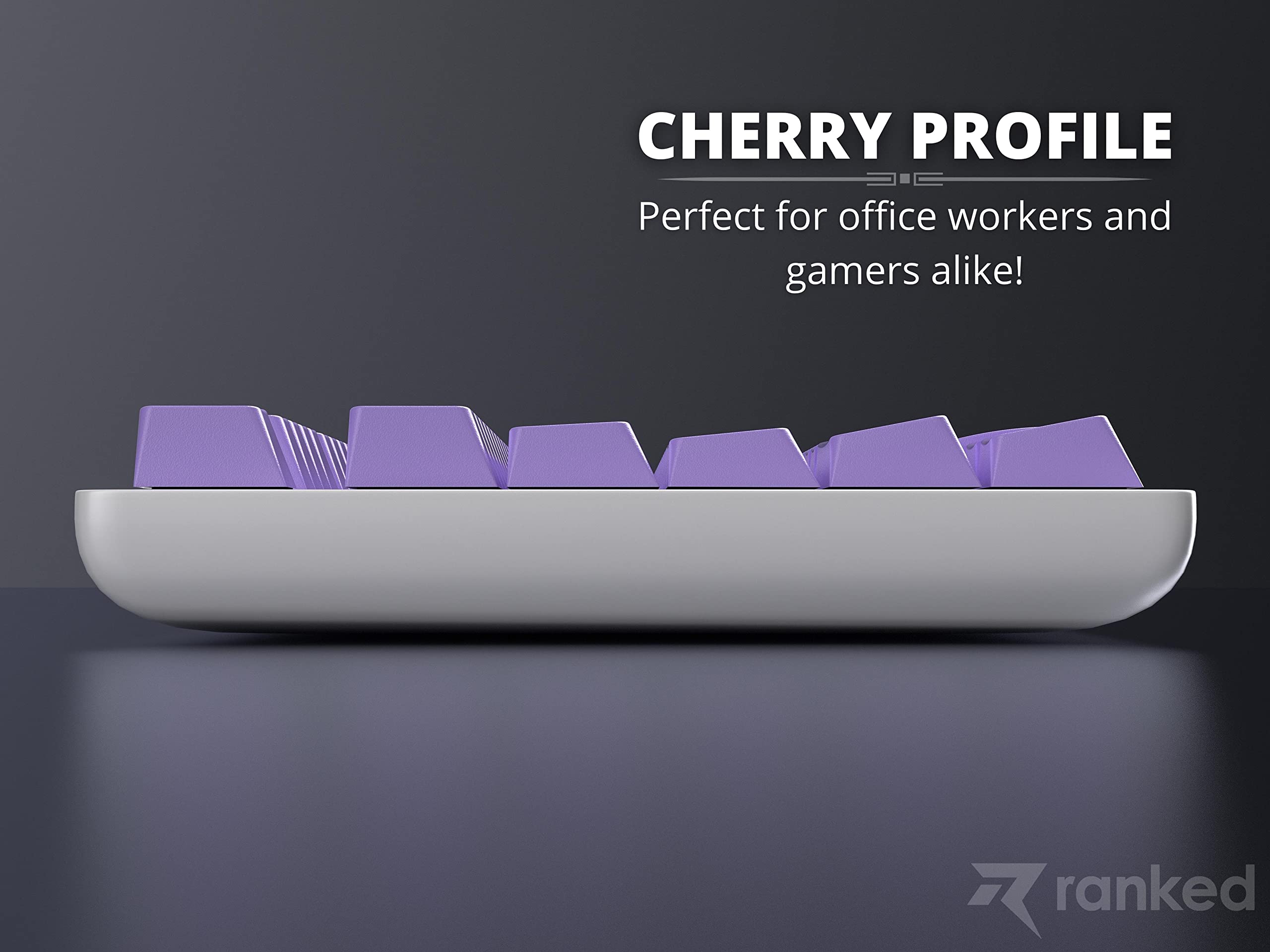 Ranked Blank Premium Keycap Set | 1.4 Mm Thick Pbt | Cherry Profile For Mechanical Keyboard (Lavender, 139 Keys)