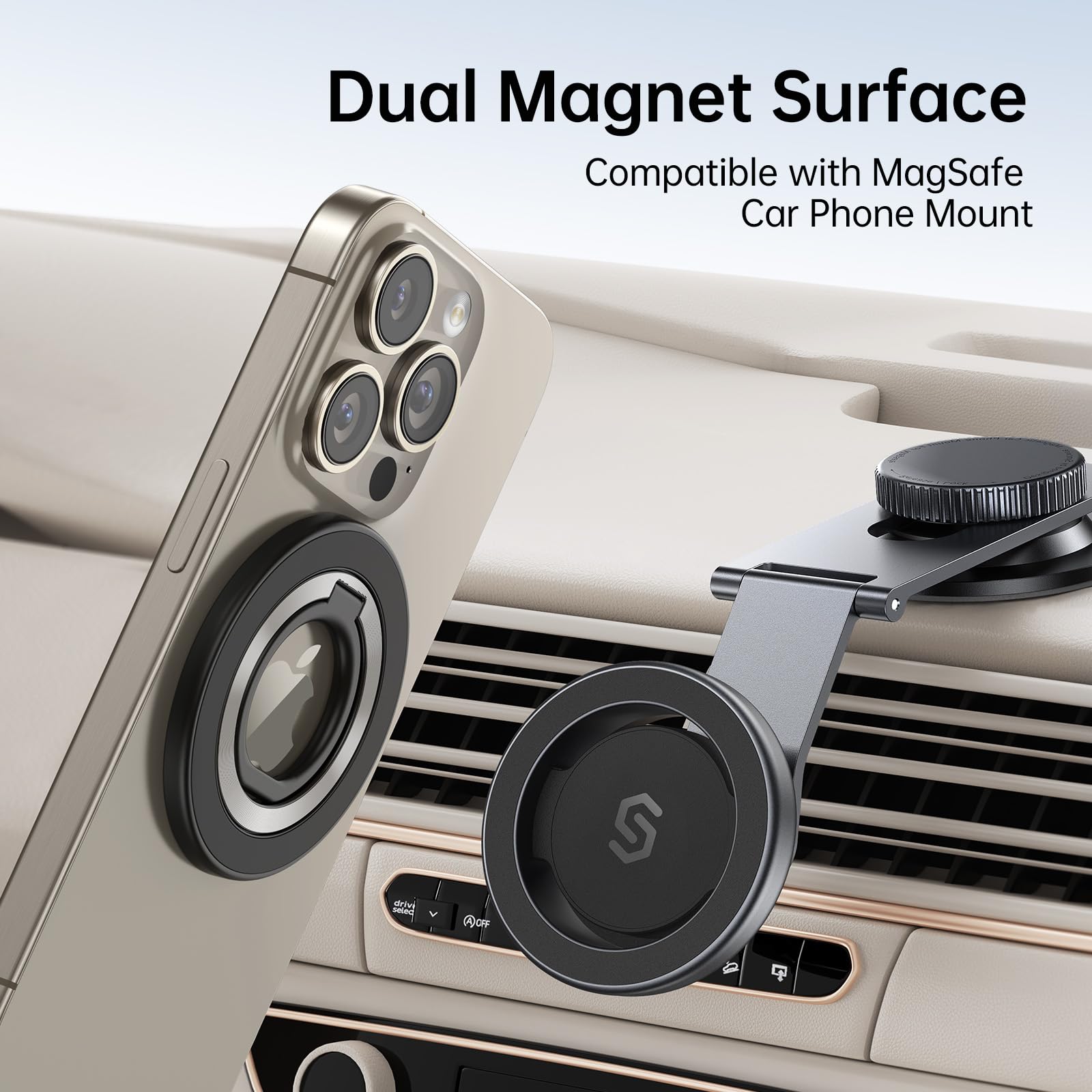 Syncwire Magnetic Phone Ring Holder For Magsafe, Magnetic Ring Holder Cell Phone Grip Stand Finger Ring Kickstand With Two Sided