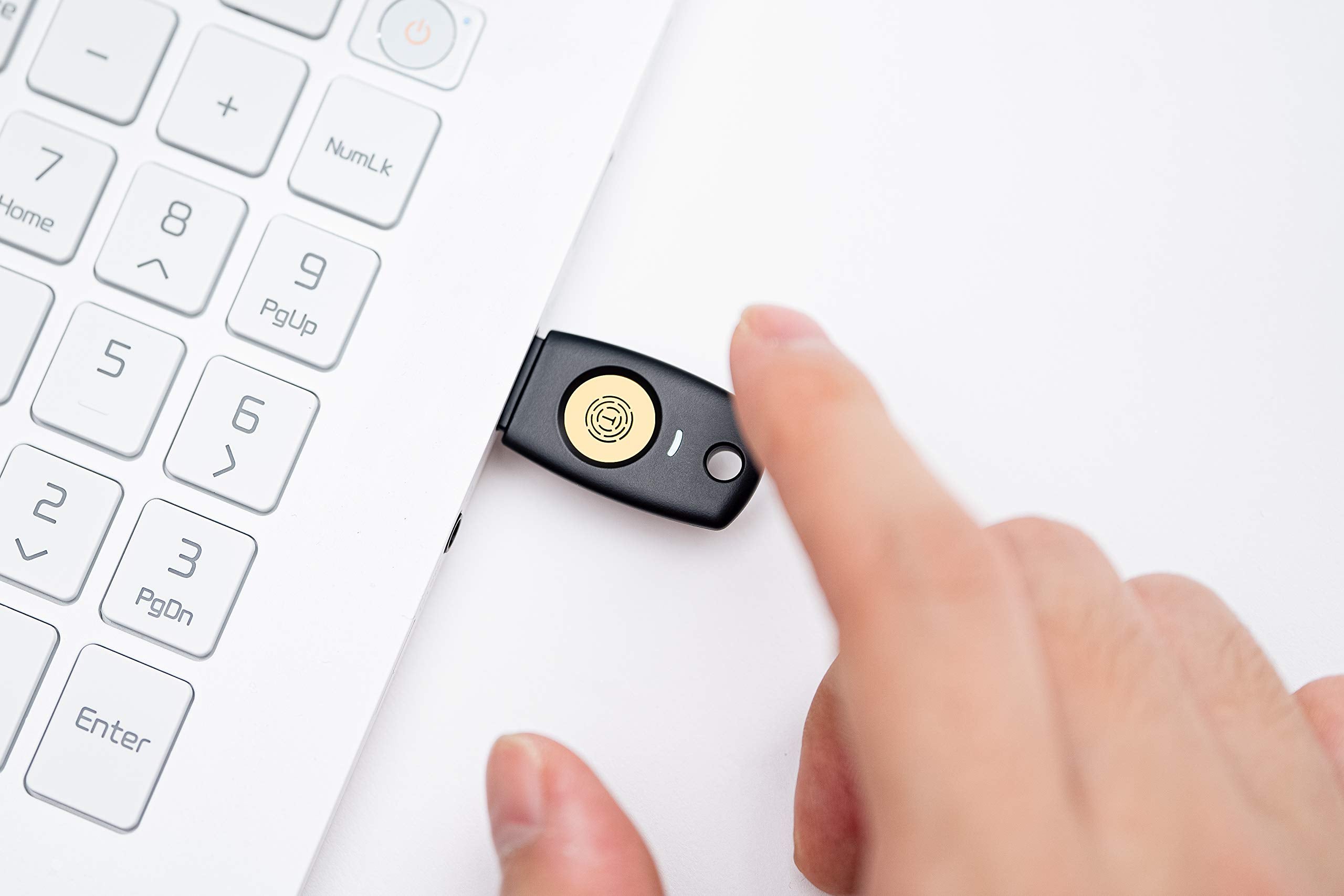 Trustkey FIDO2 U2F Security Key - 2FA USB-A Key, Black, Small, Model 10000110, PIN+Touch (Non-Biometric)