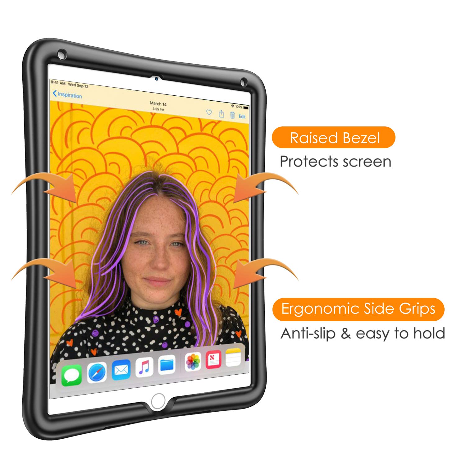 Fintie Case For Ipad 6Th Generation 2018 / Ipad 5Th Gen 2017/ Ipad Air 2 / Ipad Air - [Honey Comb Series] Lightweight Anti-Slip