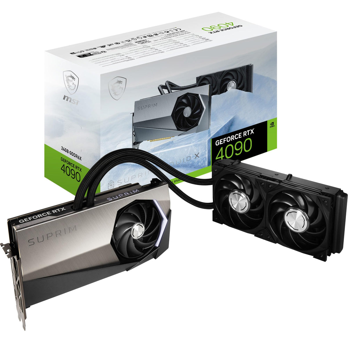 Msi Geforce Rtx 4090 Suprim Liquid X 24G Gaming Graphics Card   24Gb Gddr6X, 2625 Mhz, Pci Express Gen 4, 384 Bit, 3X Dp V 1.4A,