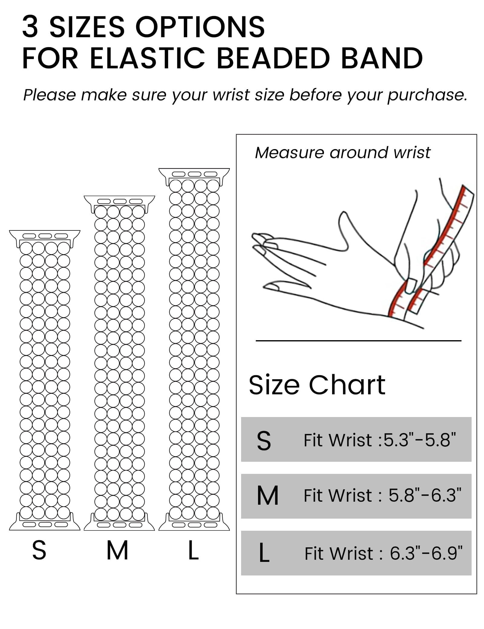 Jr.Dm Beaded Bracelet Compatible With Apple Watch 42Mm 44Mm 45Mm 46Mm For Women, Fashion Dressy Jewelry Watch Strap Stretchy Han