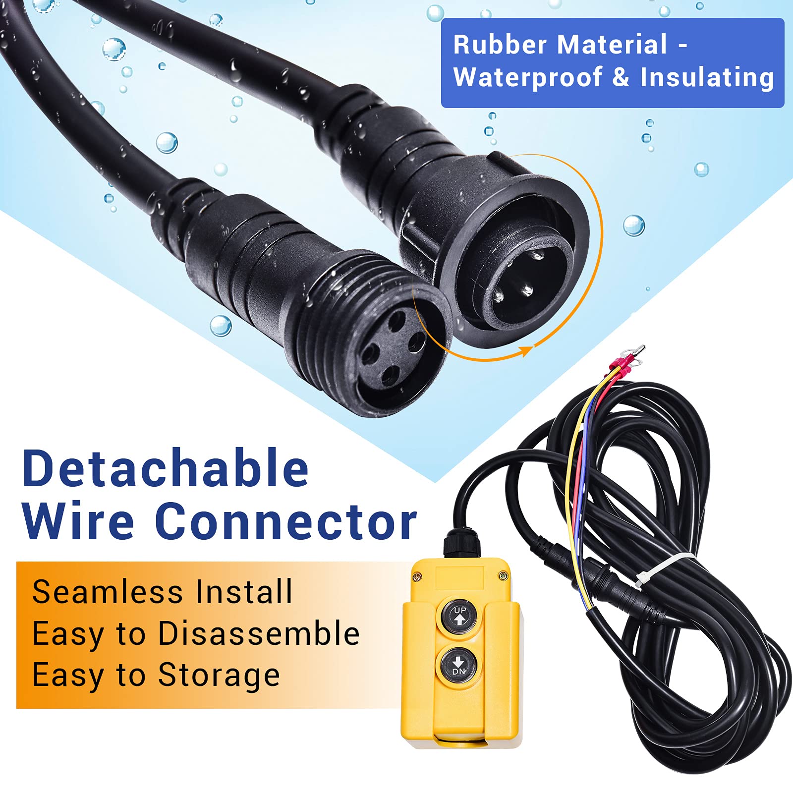 Usliccx 4 Wires Dump Trailer Remote Control Switch 12V Dc Hydraulic Power Pump Unit For Double Acting Up And Down Hydraulic Cont