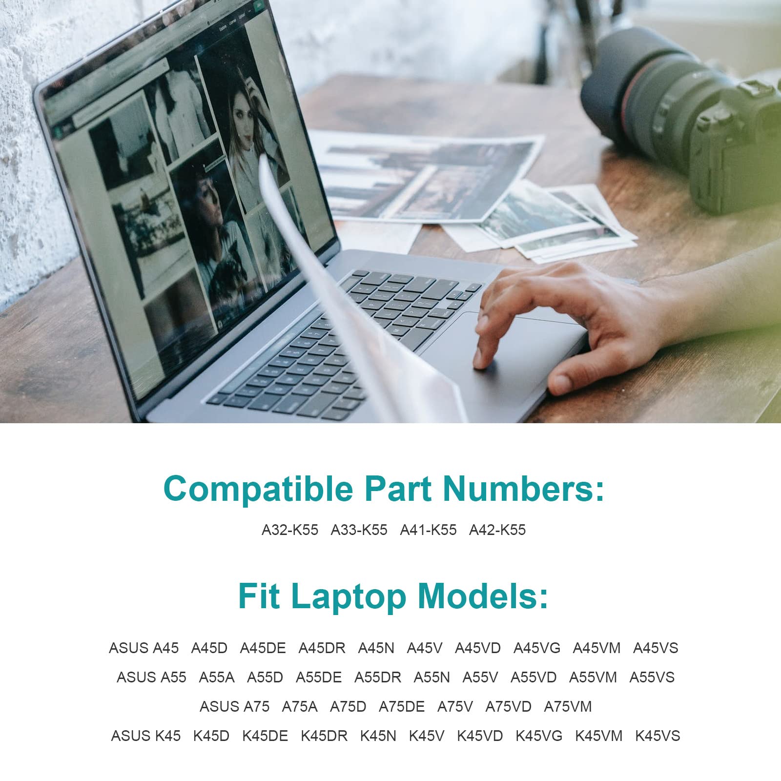 Futurebatt Laptop Battery For Asus A32 K55 A33 K55 A41 K55, Asus U57A A45 A75 K55N K45 K55A K75 X55 X55A X55C X55U X75 R500A R50