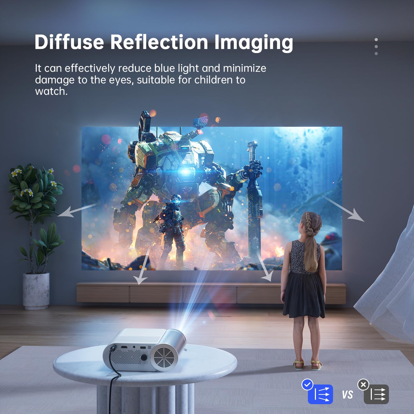 Projector With Wifi And Bluetooth, Antmap Mini Projector For Phone Native 1080P Bluetooth Projector Wireless Wifi Projector Comp